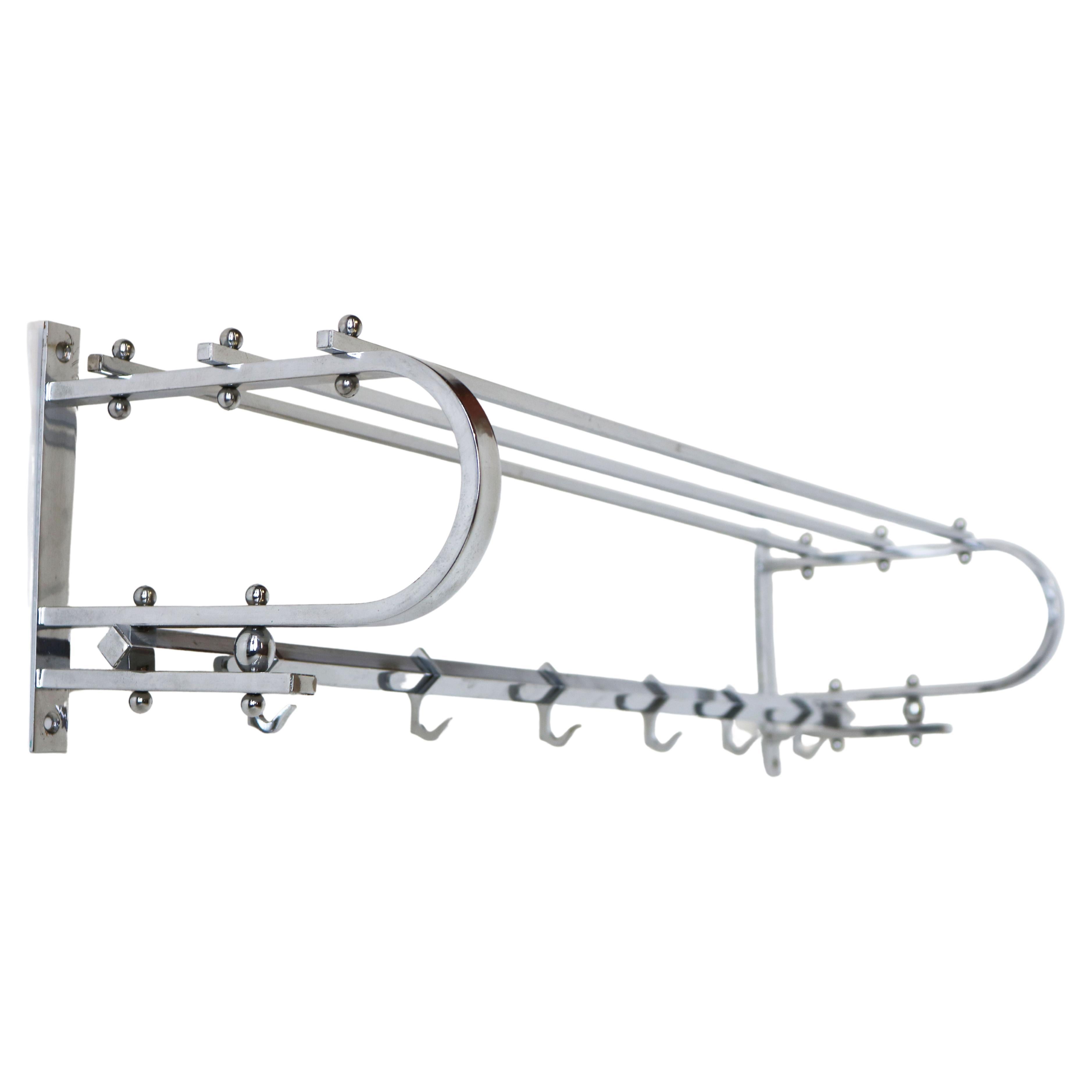 Art Deco Chrome Revolving Coat Tree Rack at 1stDibs