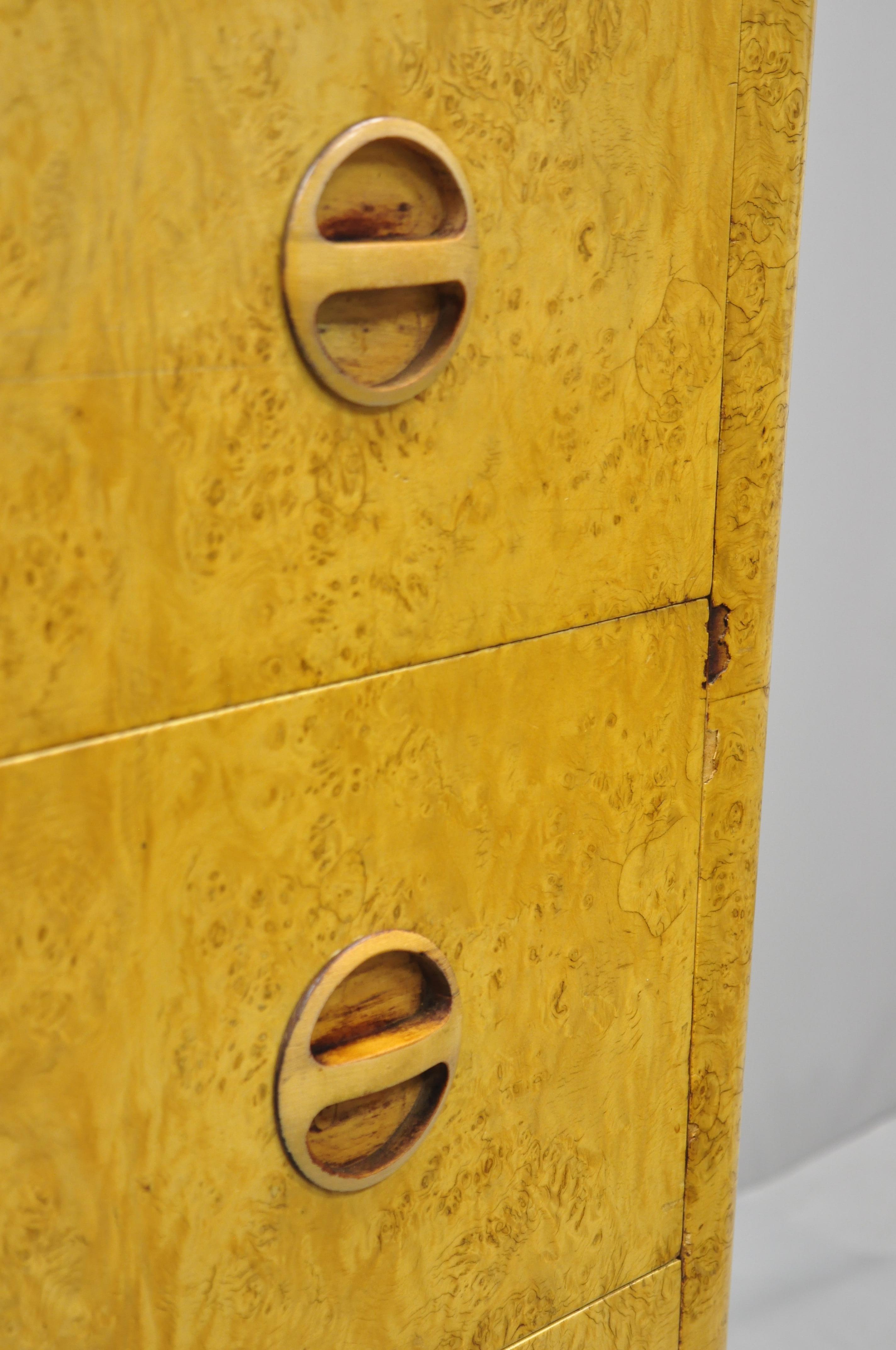 Antique Art Deco Bird’s-Eye Maple Tall Chest Dresser after Gilbert Rohde 3