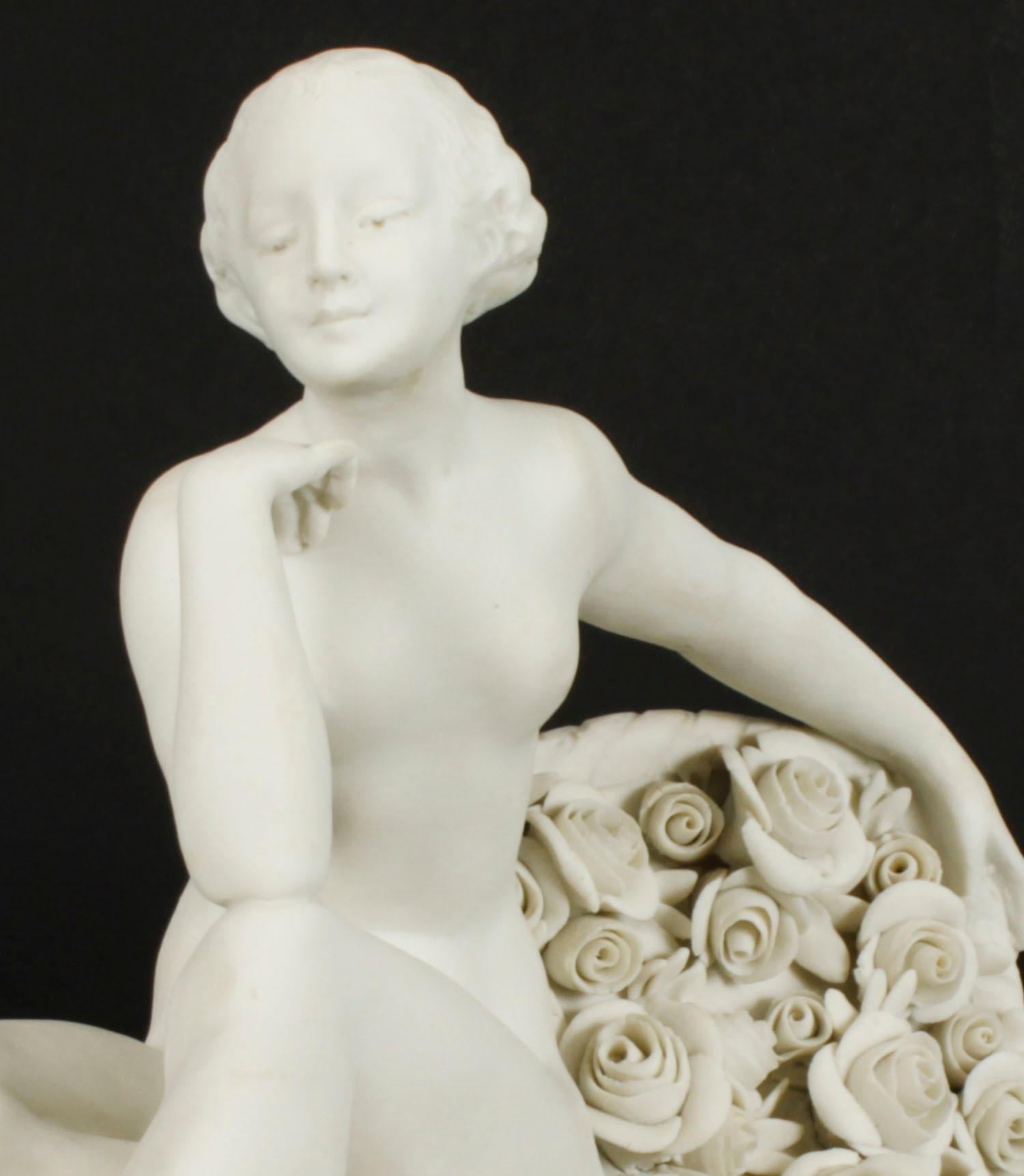 Antique Art Deco Bisque Porcelain Sculpture 