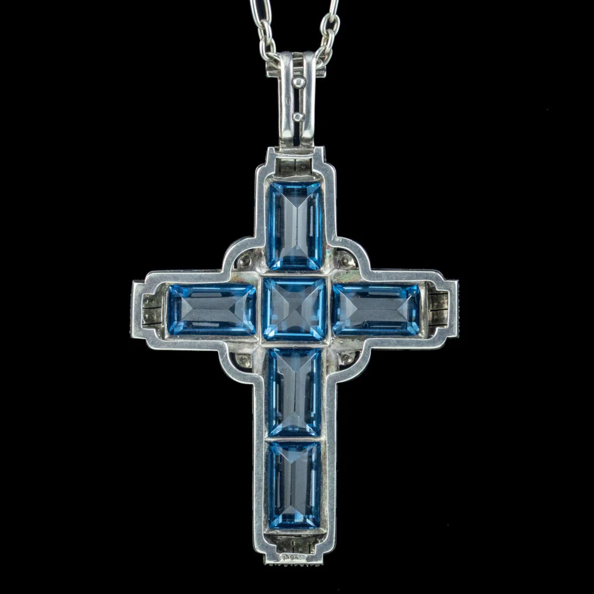 marcasite cross necklace