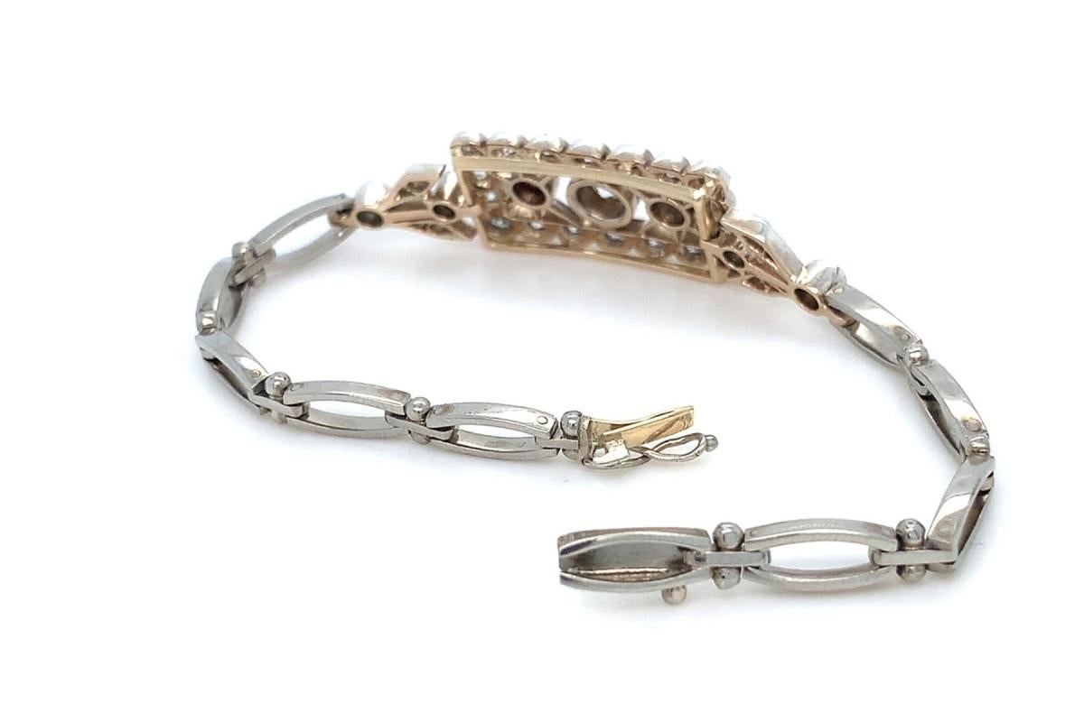 Antique Art Deco bracelet with 3.00 ct diamonds, circa 1930s en vente 1