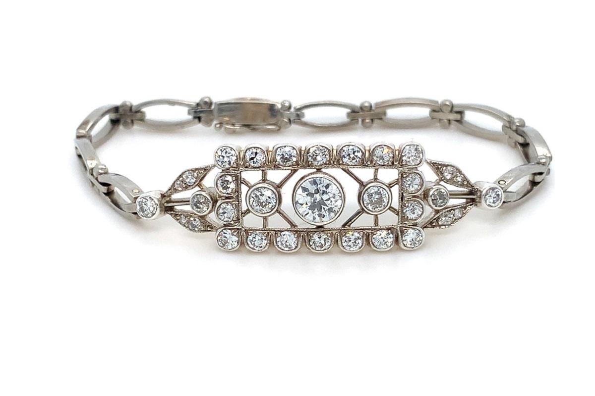 Antique Art Deco bracelet with 3.00 ct diamonds, circa 1930s