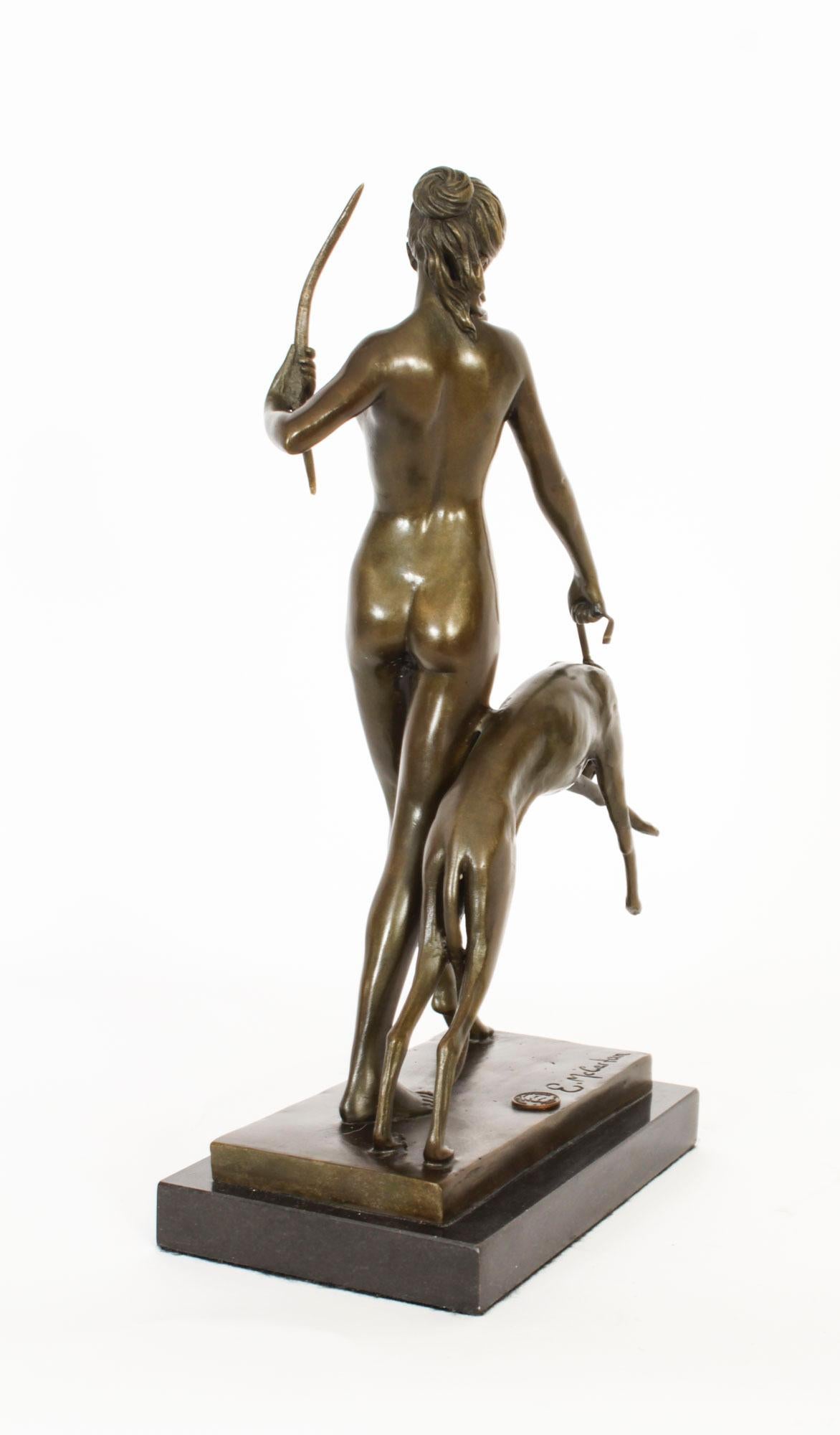 Antique Art Deco Bronze Diana the Huntress Edward McCartan Paris Early 20th Cent 9
