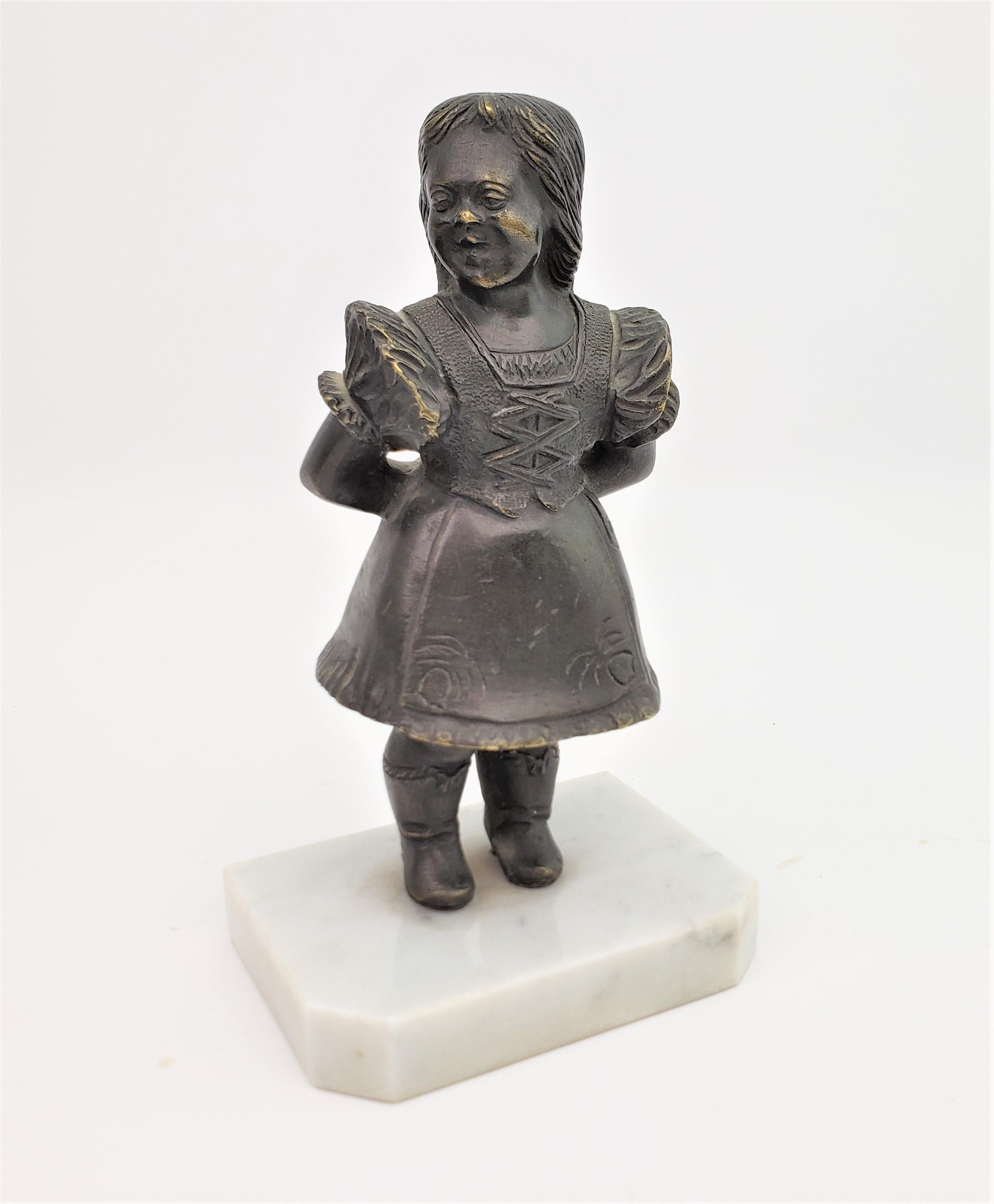 Antique Art Deco Bronze Figural Male & Female Character Sculptural Bookends For Sale 1