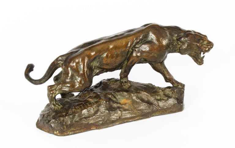 Antique Art Deco Bronze Tiger by Thomas François Cartier:: 1920s at 1stDibs