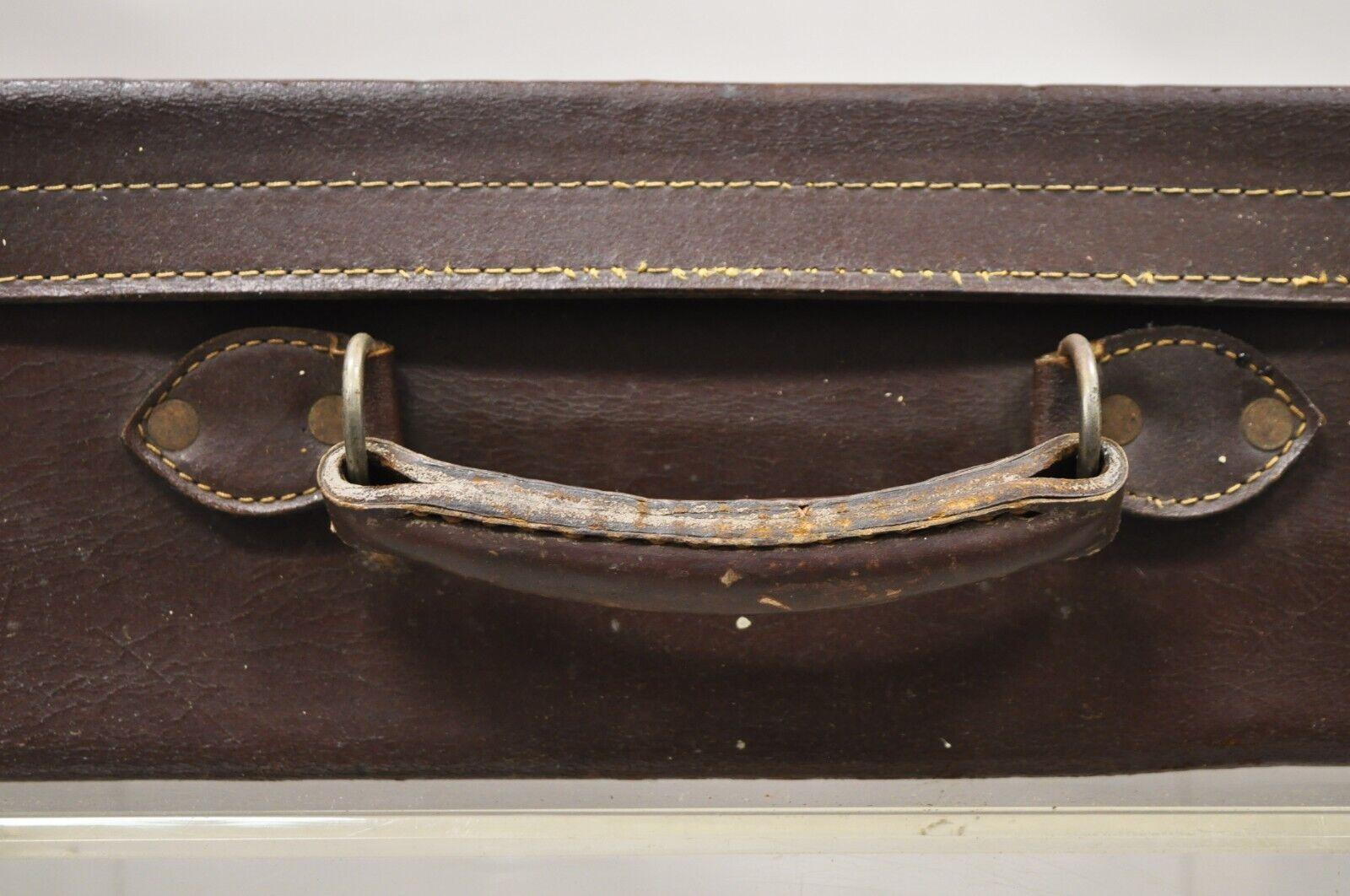 Antiker englischer 25 Reiseanzug aus braunem Leder im Art déco-Stil im Angebot 2