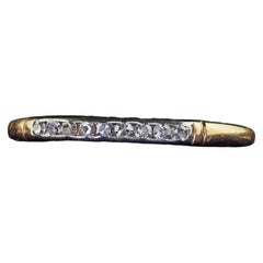Antique Art Deco Bucherer 14K/18K Yellow Gold Single Cut Diamond Half Band
