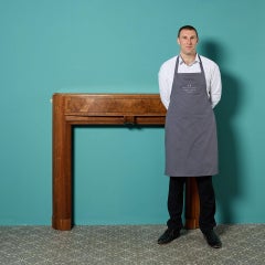 Antico caminetto in radica di noce Art Deco