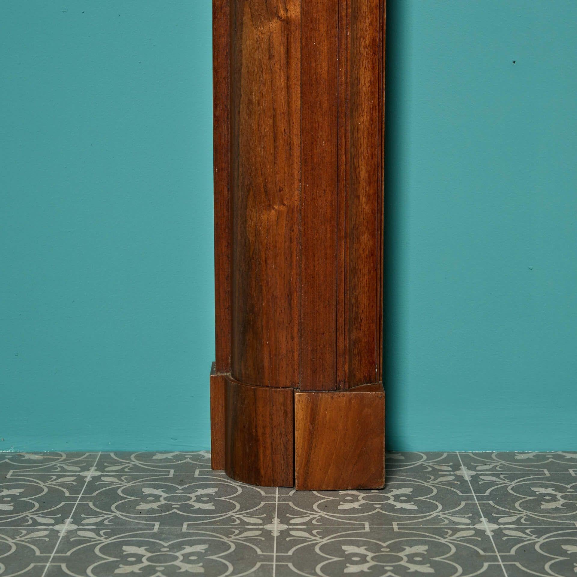 20th Century Antique Art Deco Burr Walnut Fire Mantel