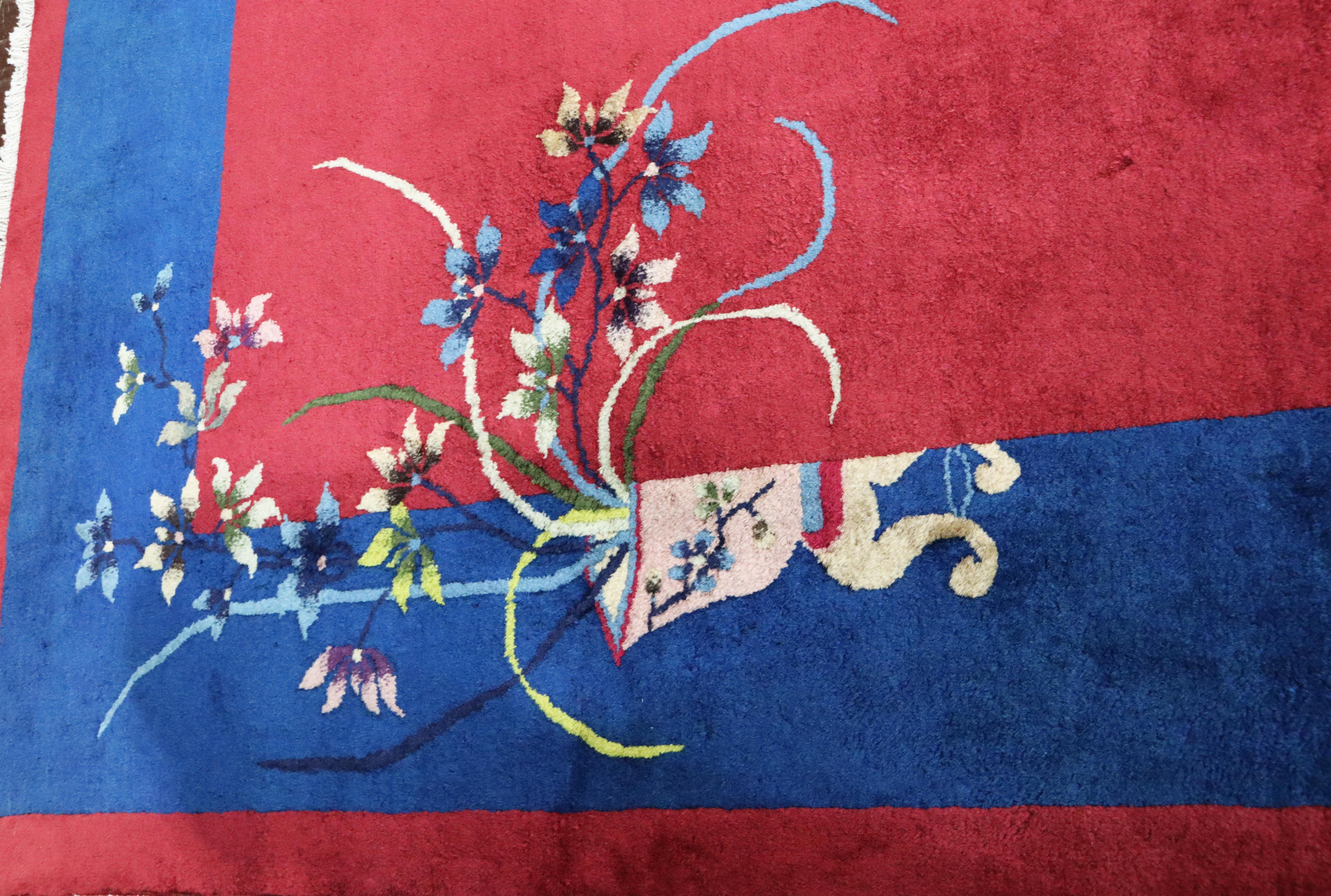 Antique Art Deco Carpet, Amazing Colors, 8'10