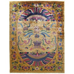 Used Art Deco Carpet, Imperial Dynasty Rug, 8'10" x 11'7"