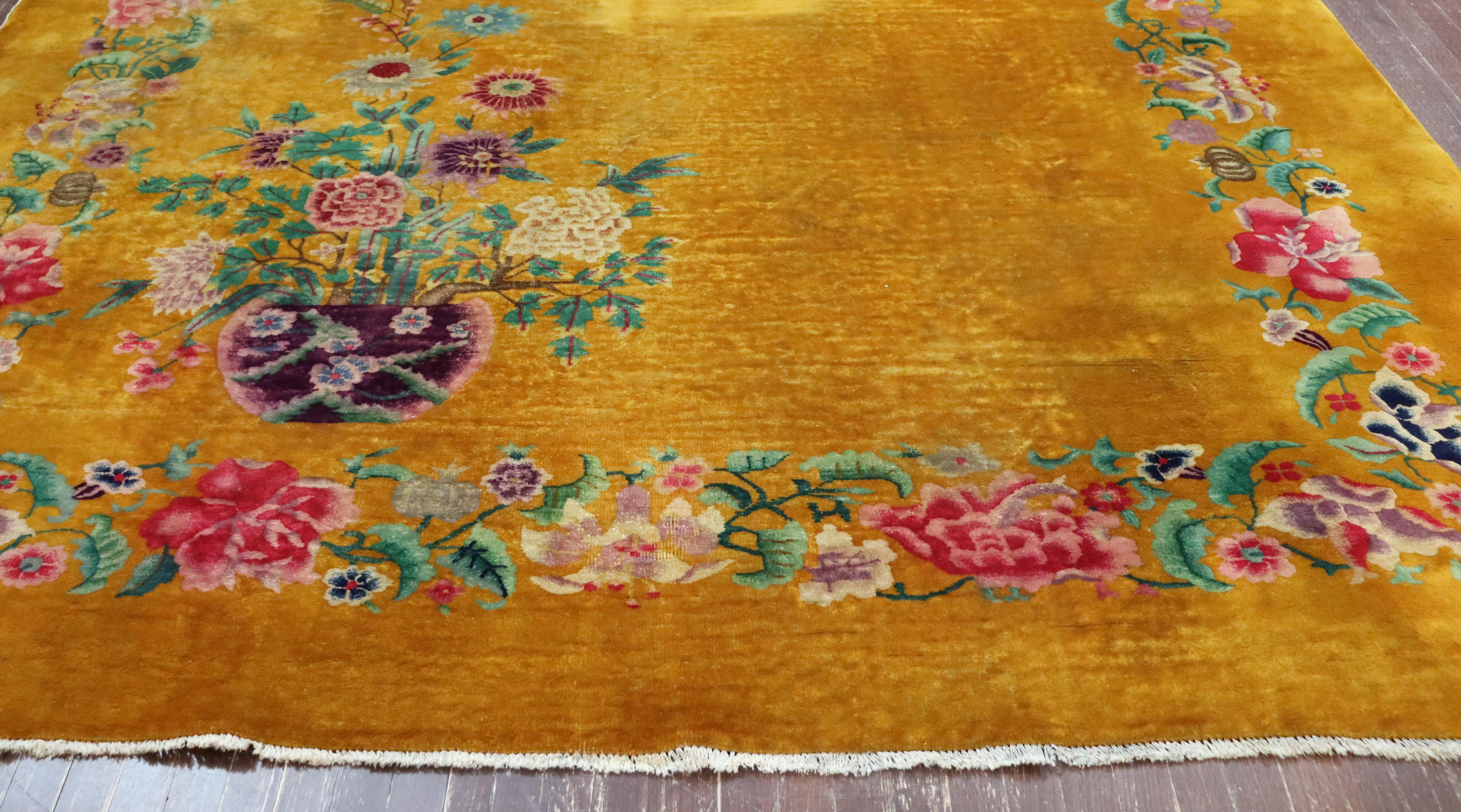 Chinese Antique Art Deco Carpet