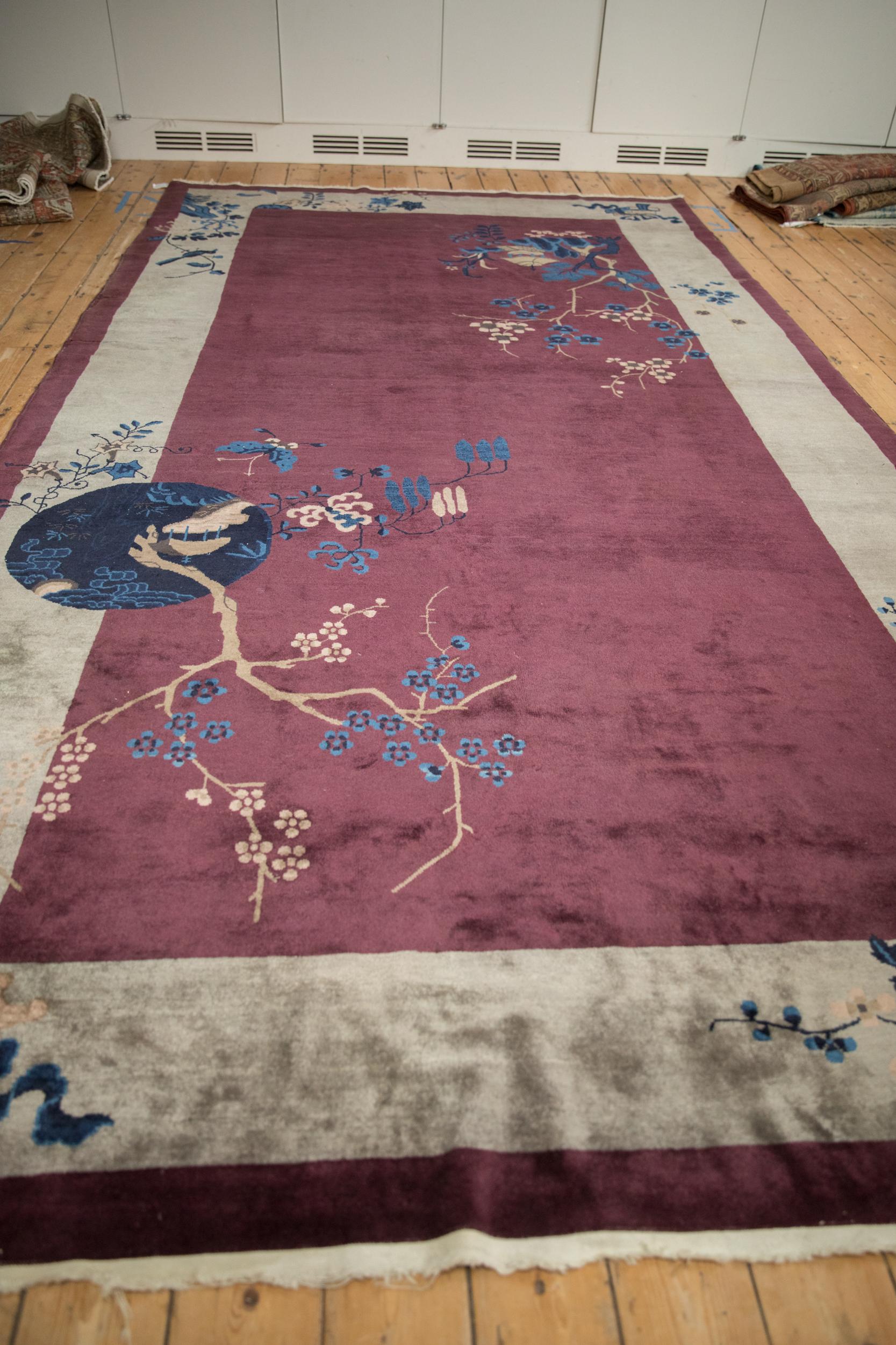 Noué à la main Tapis Art déco ancien en vente