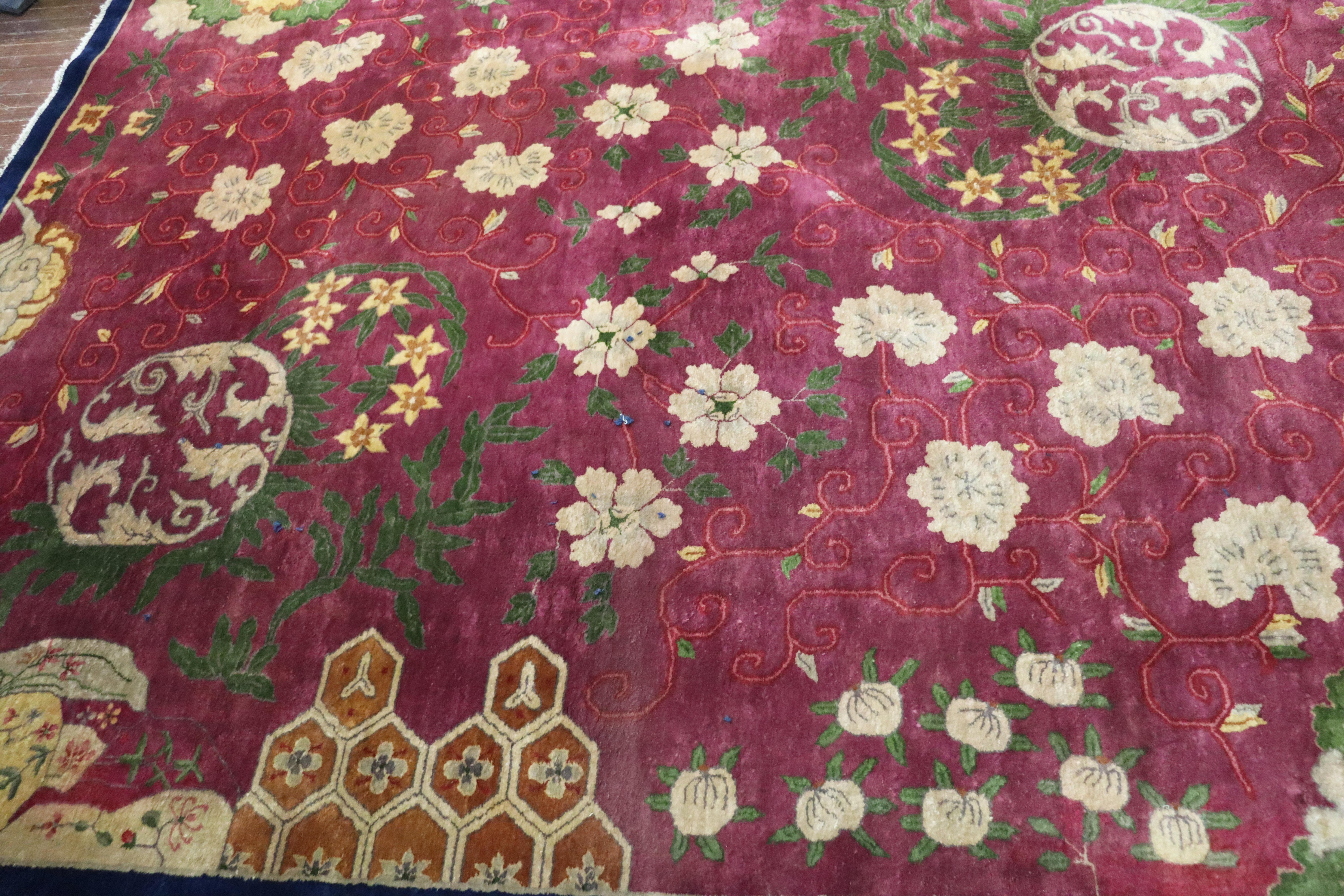 Hand-Knotted Antique Art Deco Carpet, Most Classic One