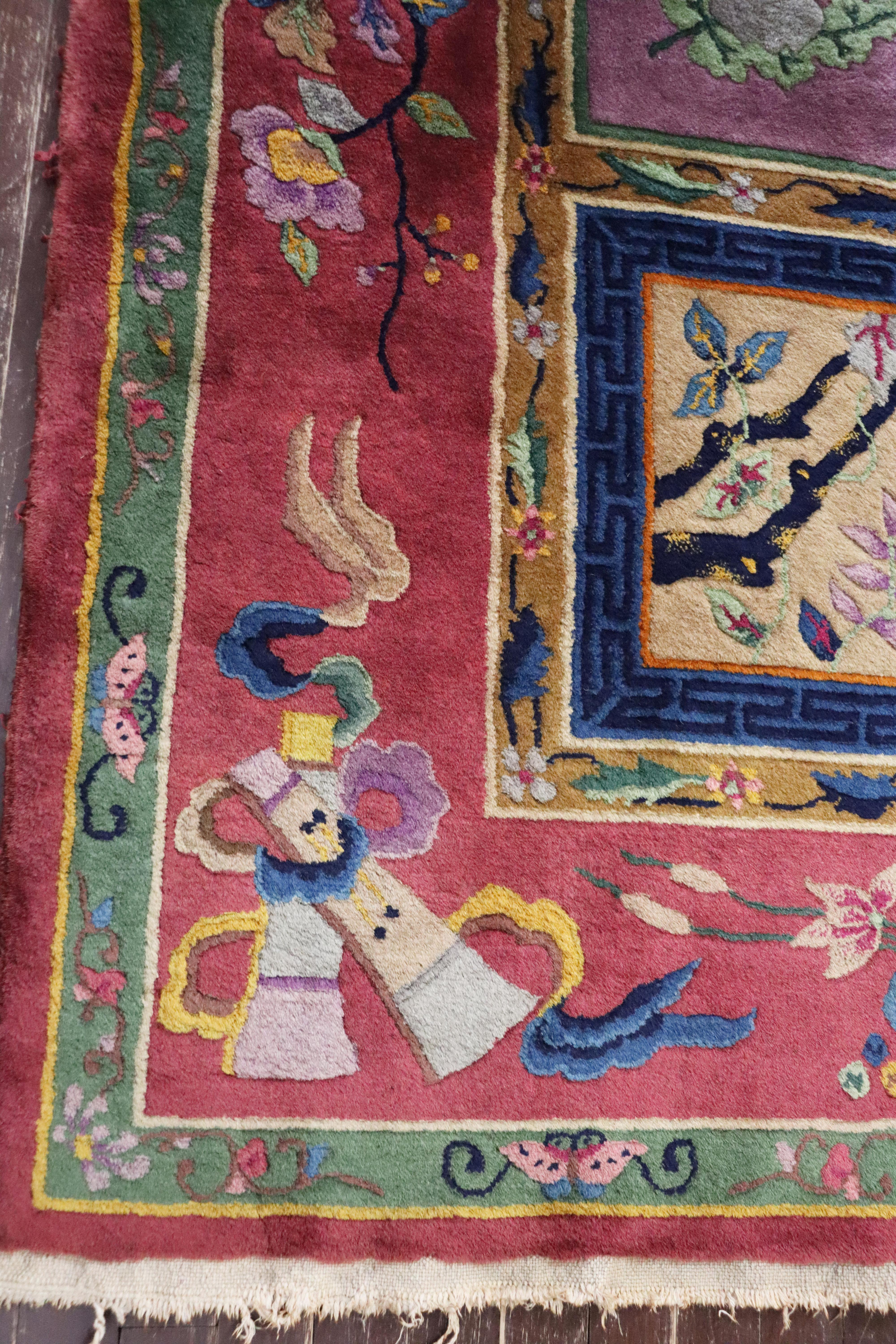 Antiker Art-déco-Teppich, sehr ungewöhnlich im Angebot 5