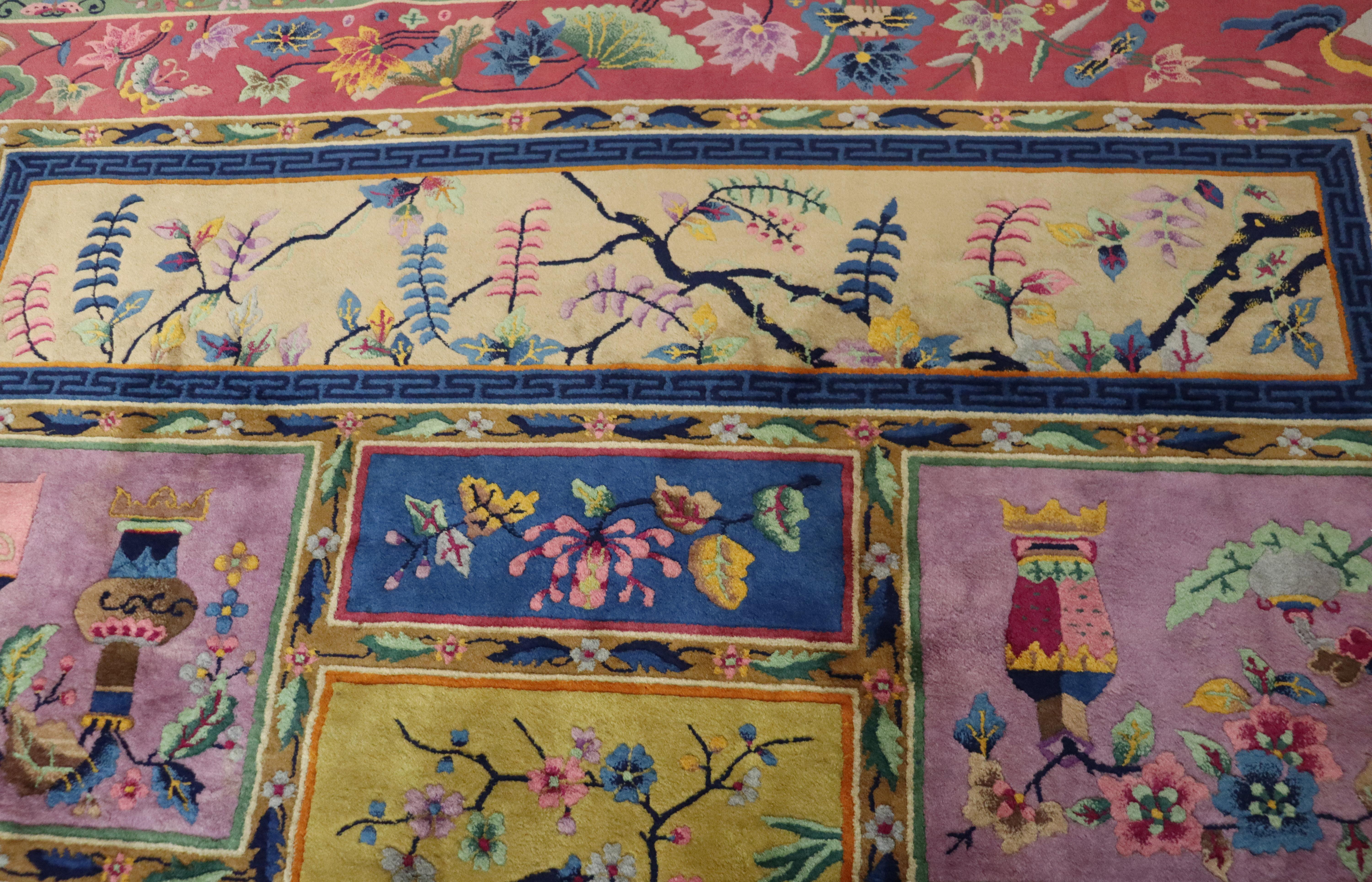 Antiker Art-déco-Teppich, sehr ungewöhnlich im Angebot 6