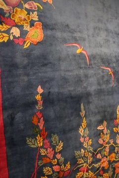 Antique Art Deco Carpet, The happy World, 8'8" x 11'4"