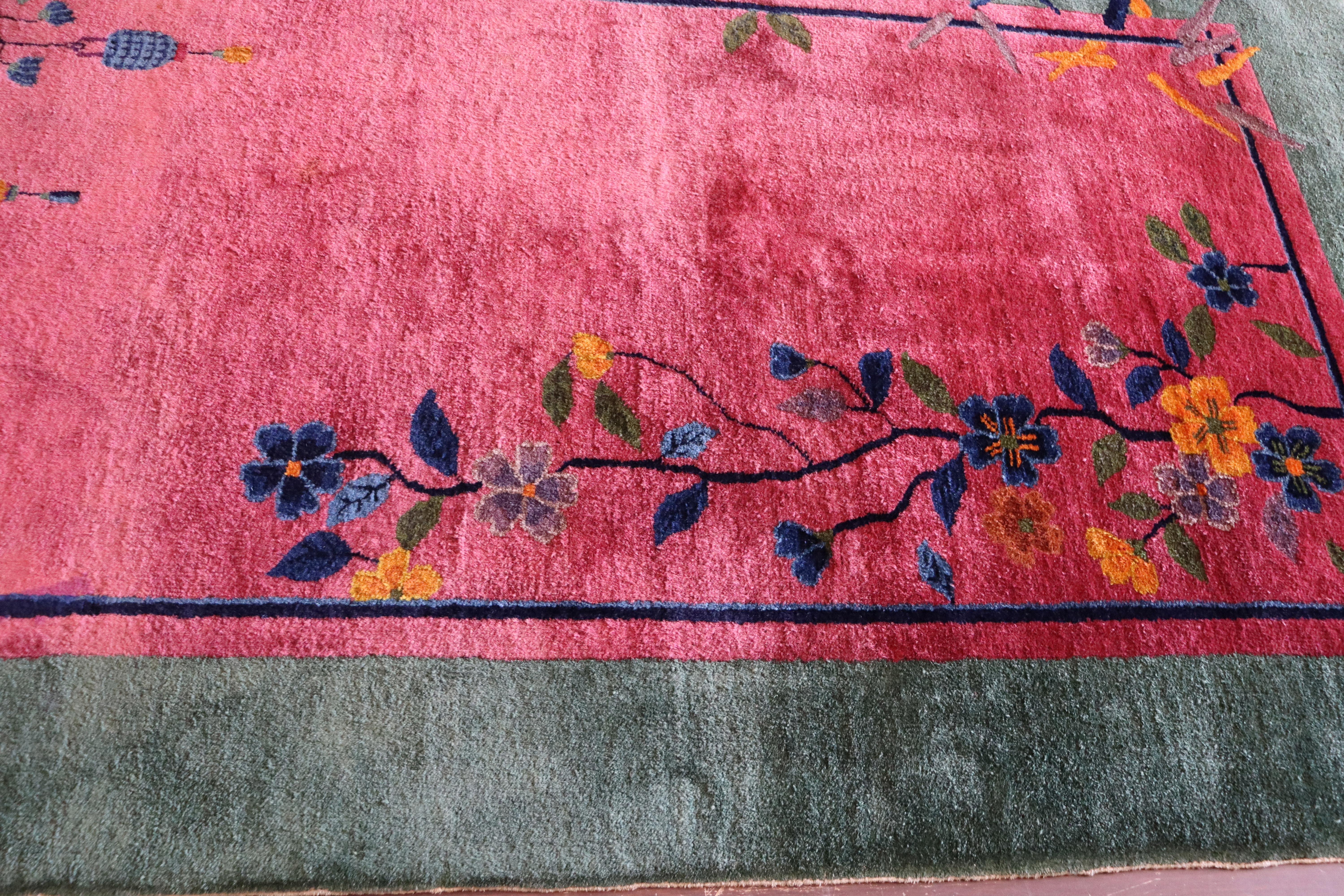 Hand-Knotted Antique Art Deco Carpet, The Best Color
