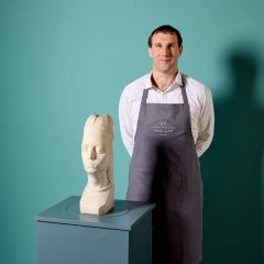 Antique Art Deco Carrara Marble Bust of Noble Woman