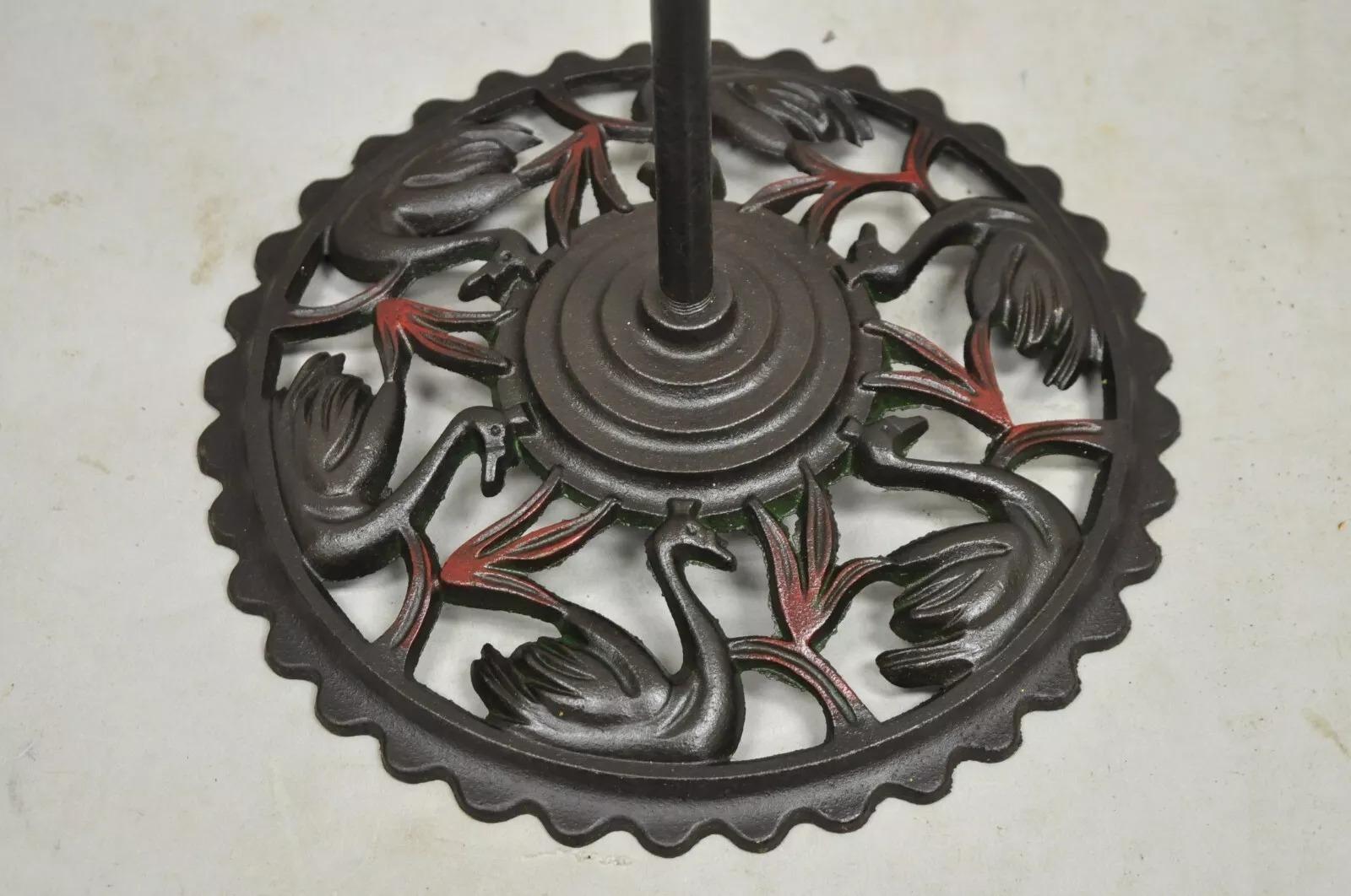 Unknown Antique Art Deco Cast Iron Figural Dancers Fish Bowl Stand