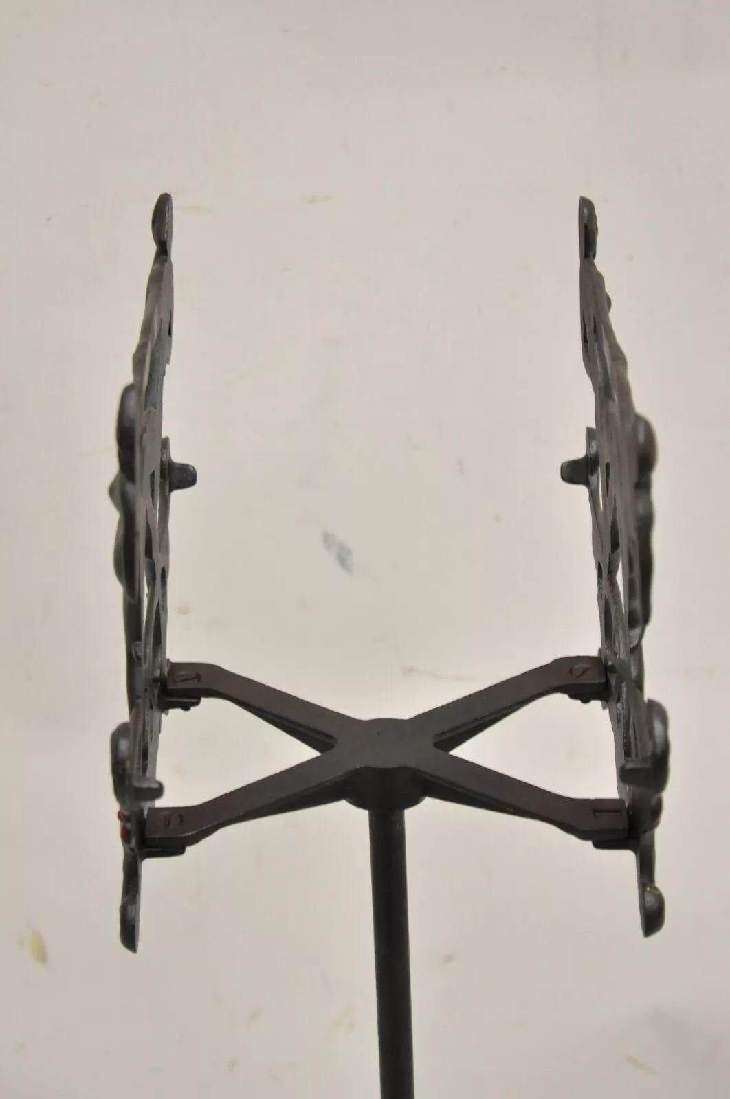 Antique Art Deco Cast Iron Figural Dancers Fish Bowl Stand 2
