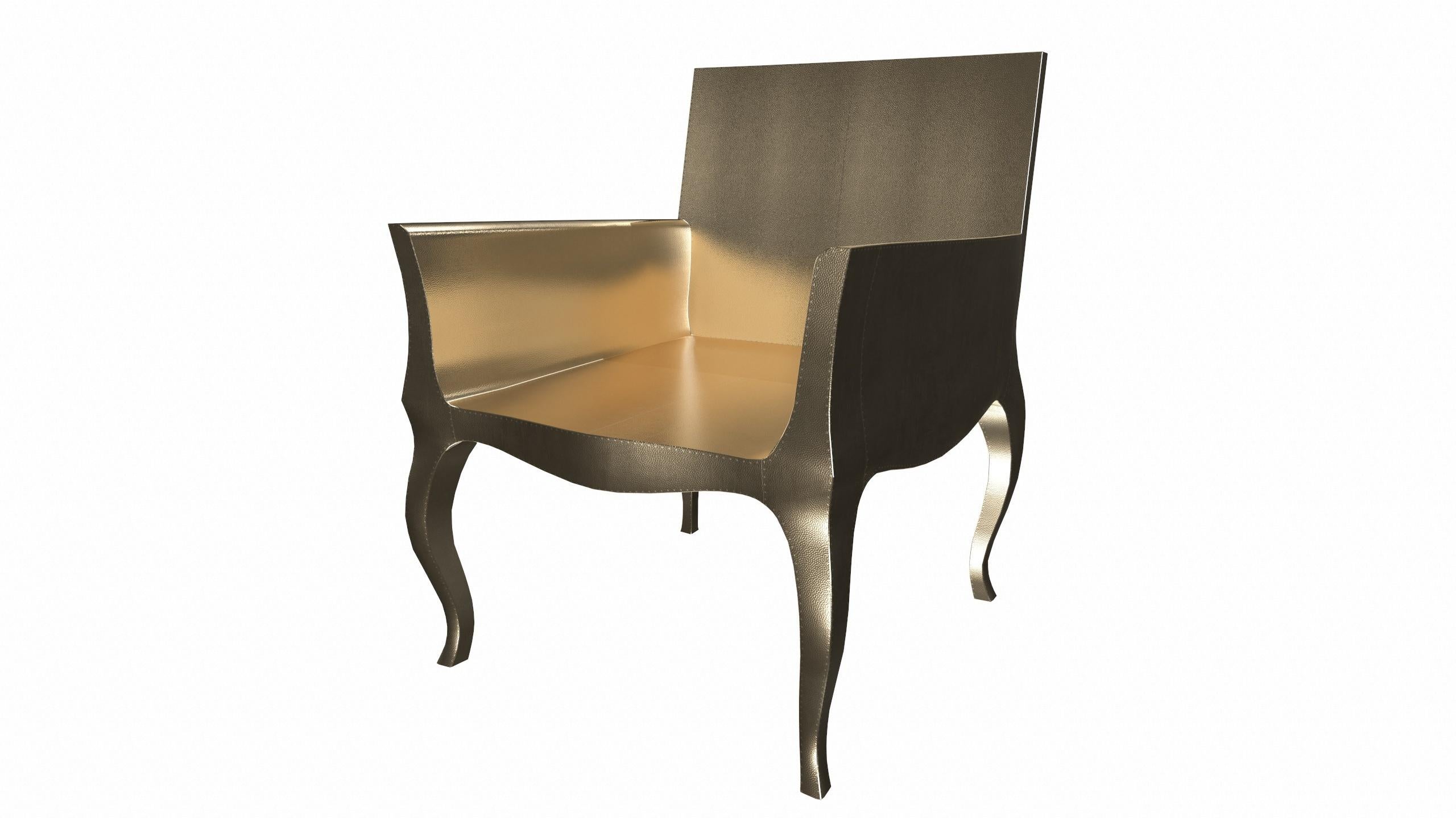 Antike Art Deco Stühle Mid Hammered in Messing von Paul Mathieu im Angebot 10