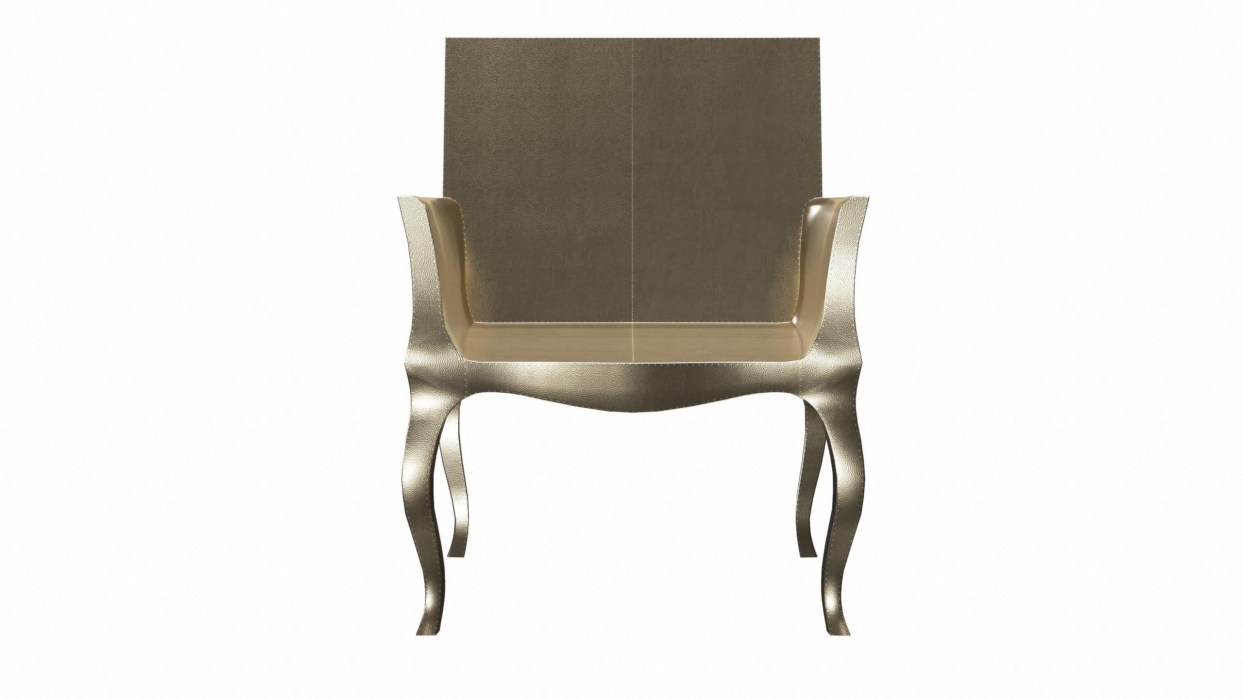 Antike Art Deco Stühle Mid Hammered in Messing von Paul Mathieu im Angebot 11