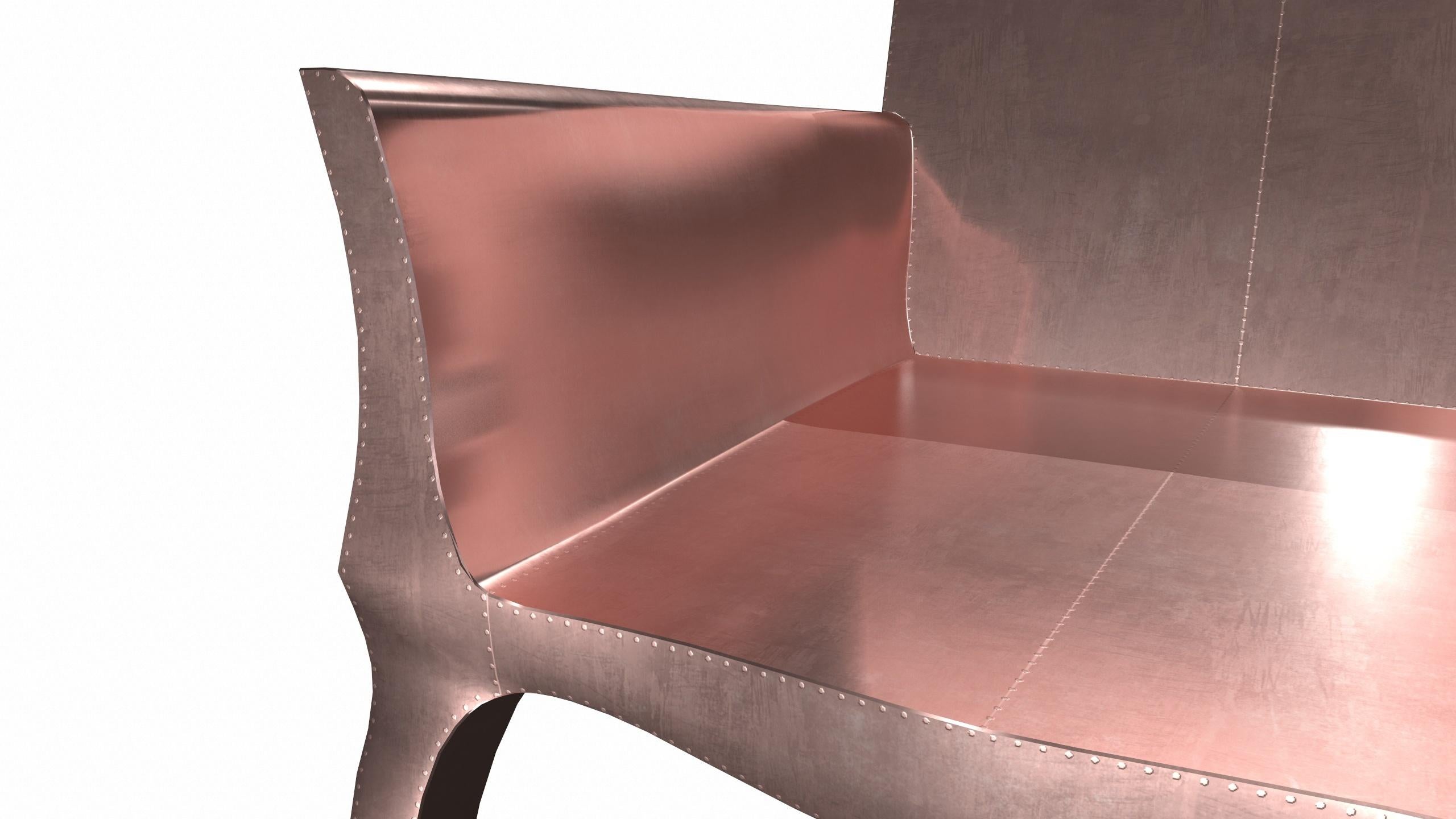 Antike Art déco-Stühle im Art déco-Stil aus glattem Kupfer von Paul Mathieu für S. Odegard (Sonstiges) im Angebot