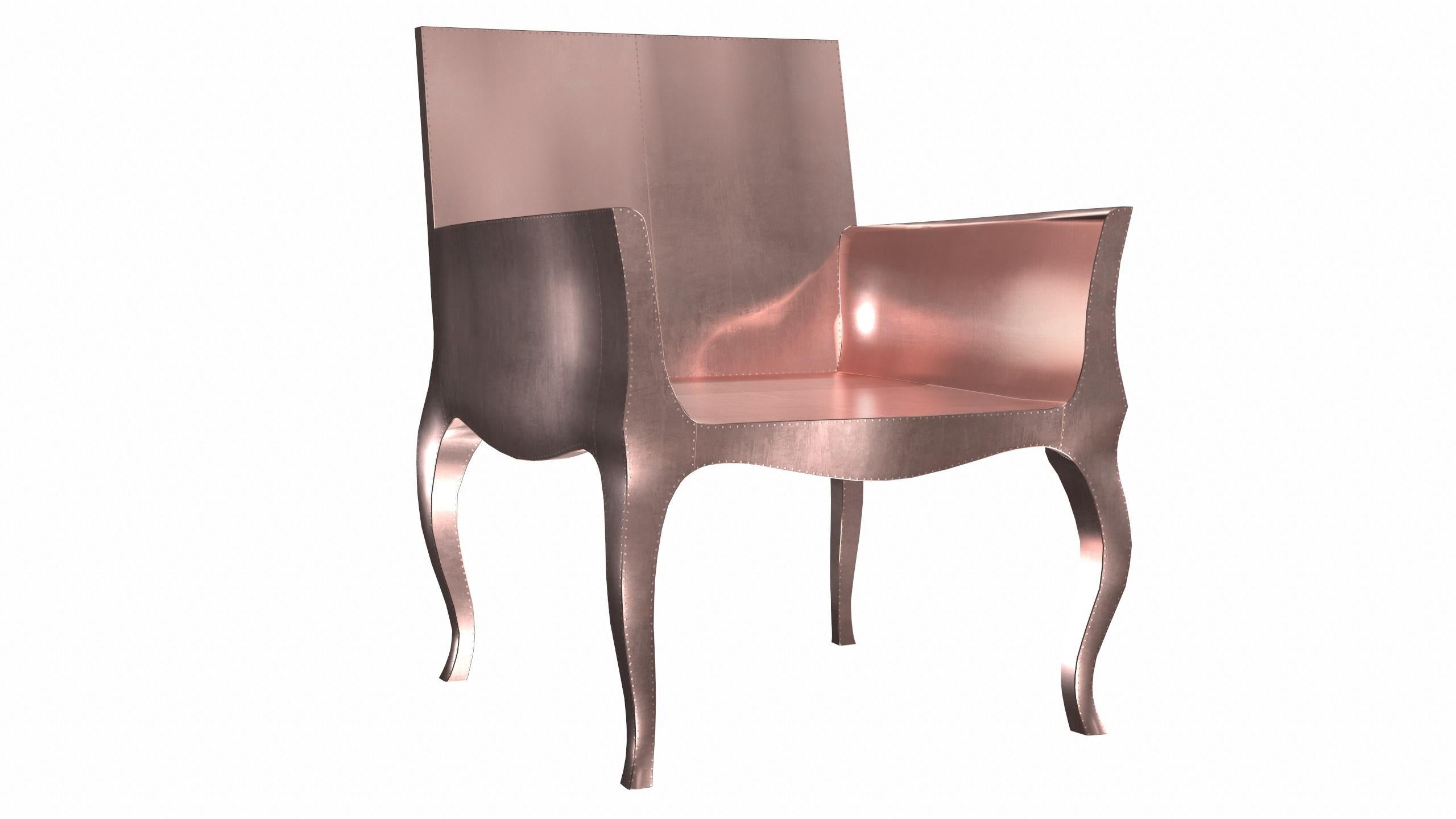 Antike Art déco-Stühle im Art déco-Stil aus glattem Kupfer von Paul Mathieu für S. Odegard im Zustand „Neu“ im Angebot in New York, NY