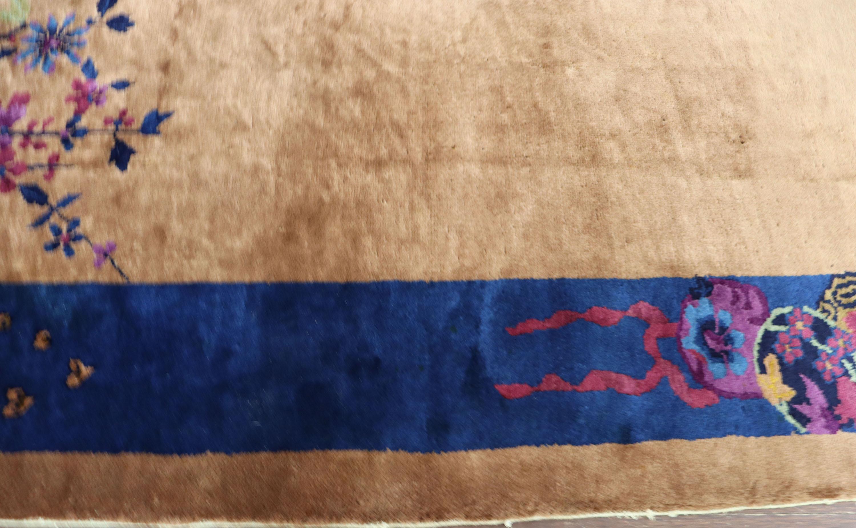 Chinois Tapis chinois Art Déco ancien, 6' x 8'9