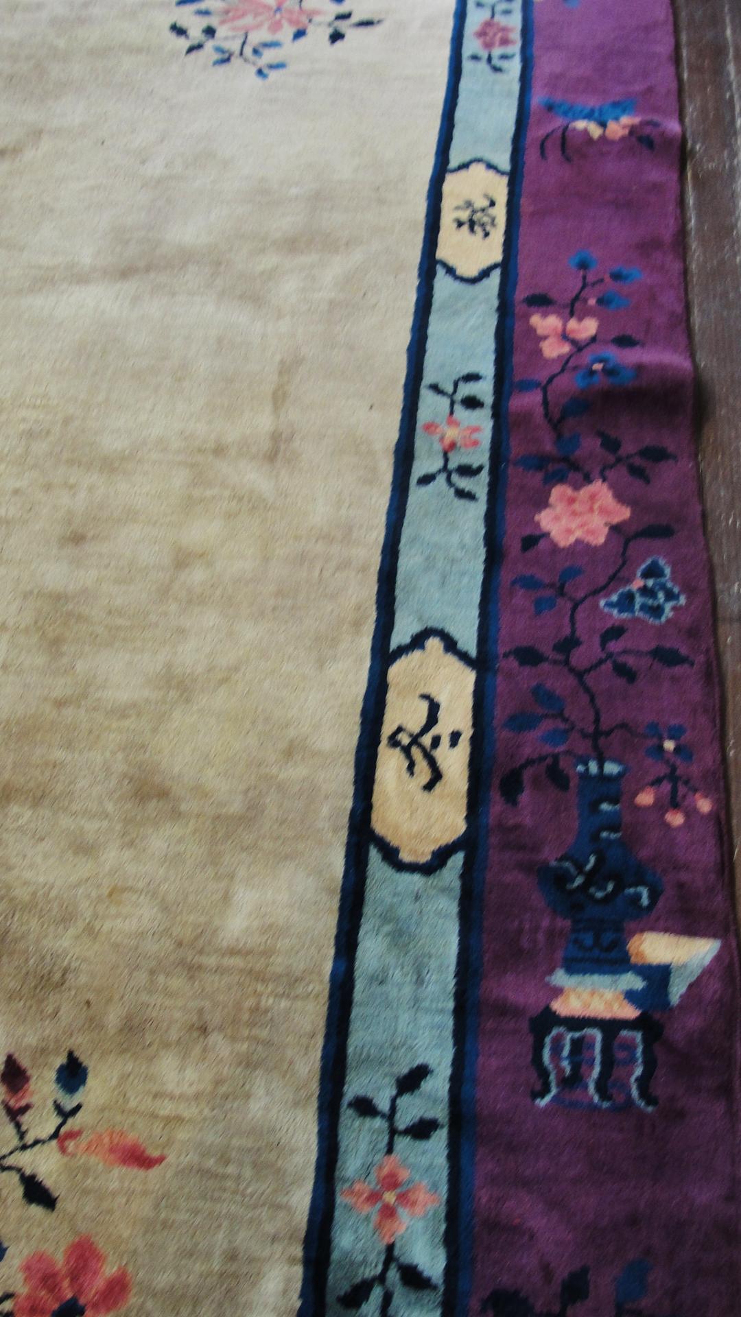 Antique Art Deco Chinese Carpet For Sale 2