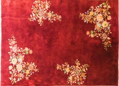 Antique Art Deco Chinese Carpet, 6'6" 9'6"