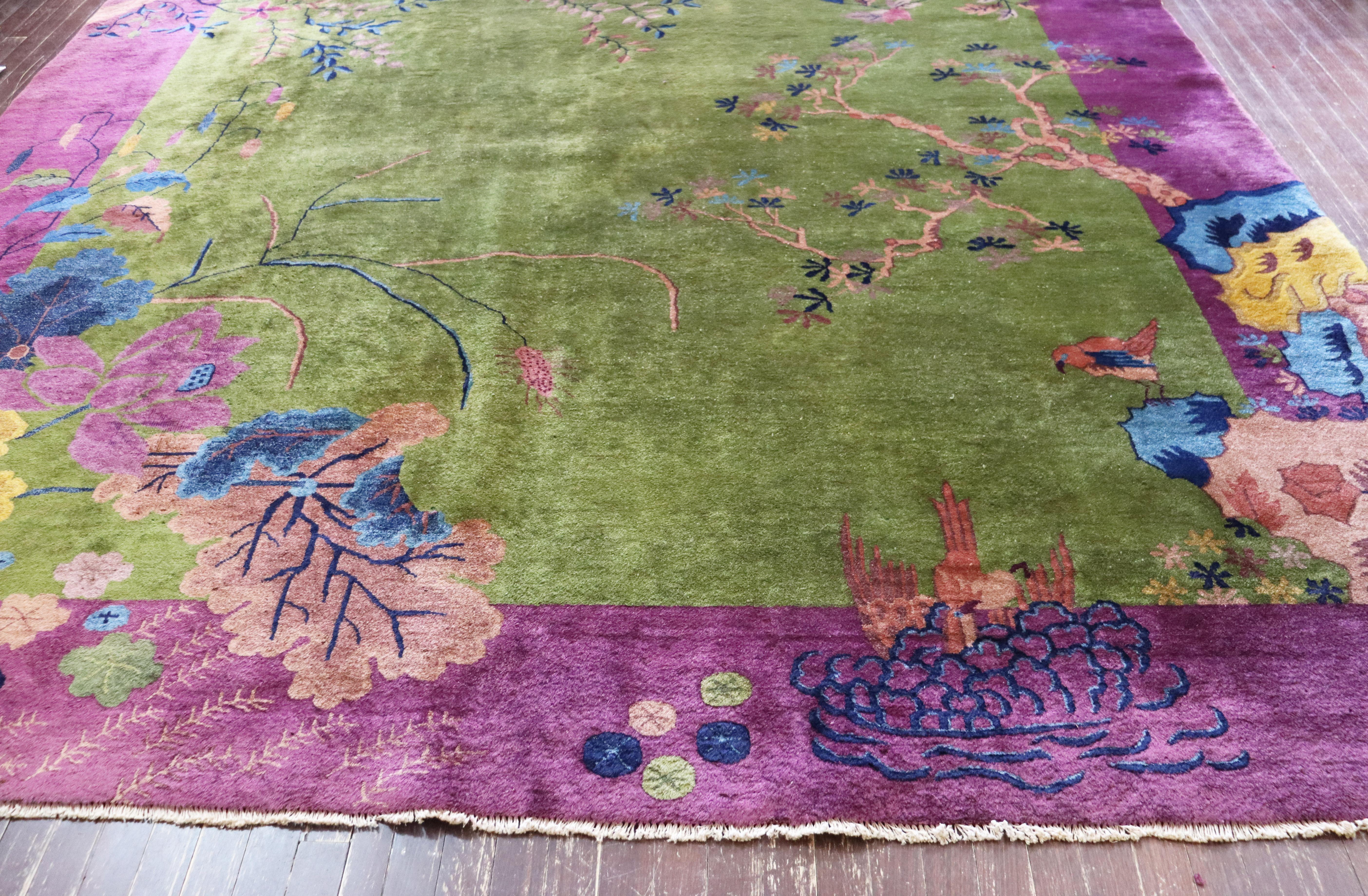 Antique Art Deco Chinese Carpet, a Dream Rug 8