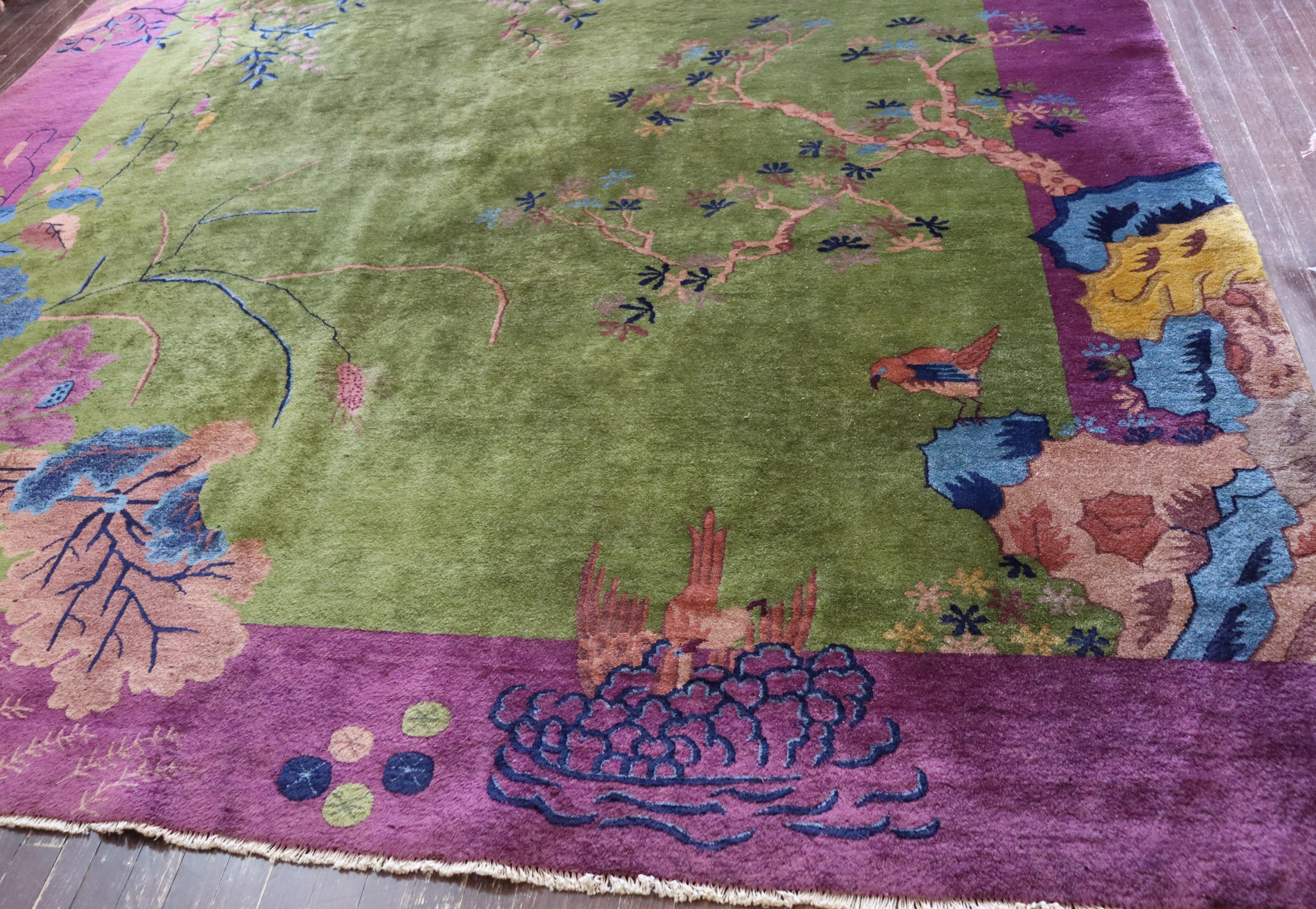 Antique Art Deco Chinese Carpet, a Dream Rug 11
