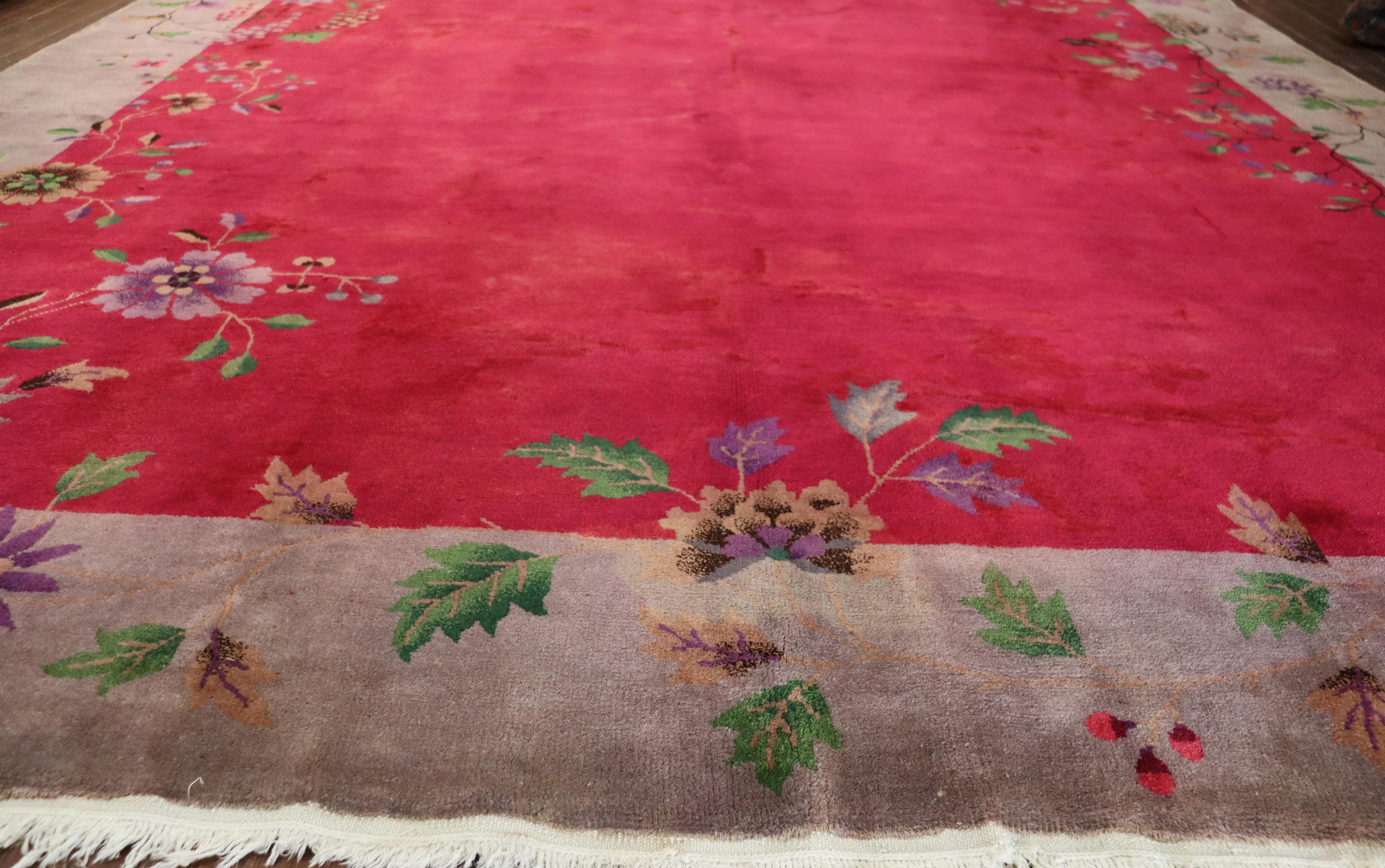 Antique Art Deco Chinese Carpet, Amazing 1