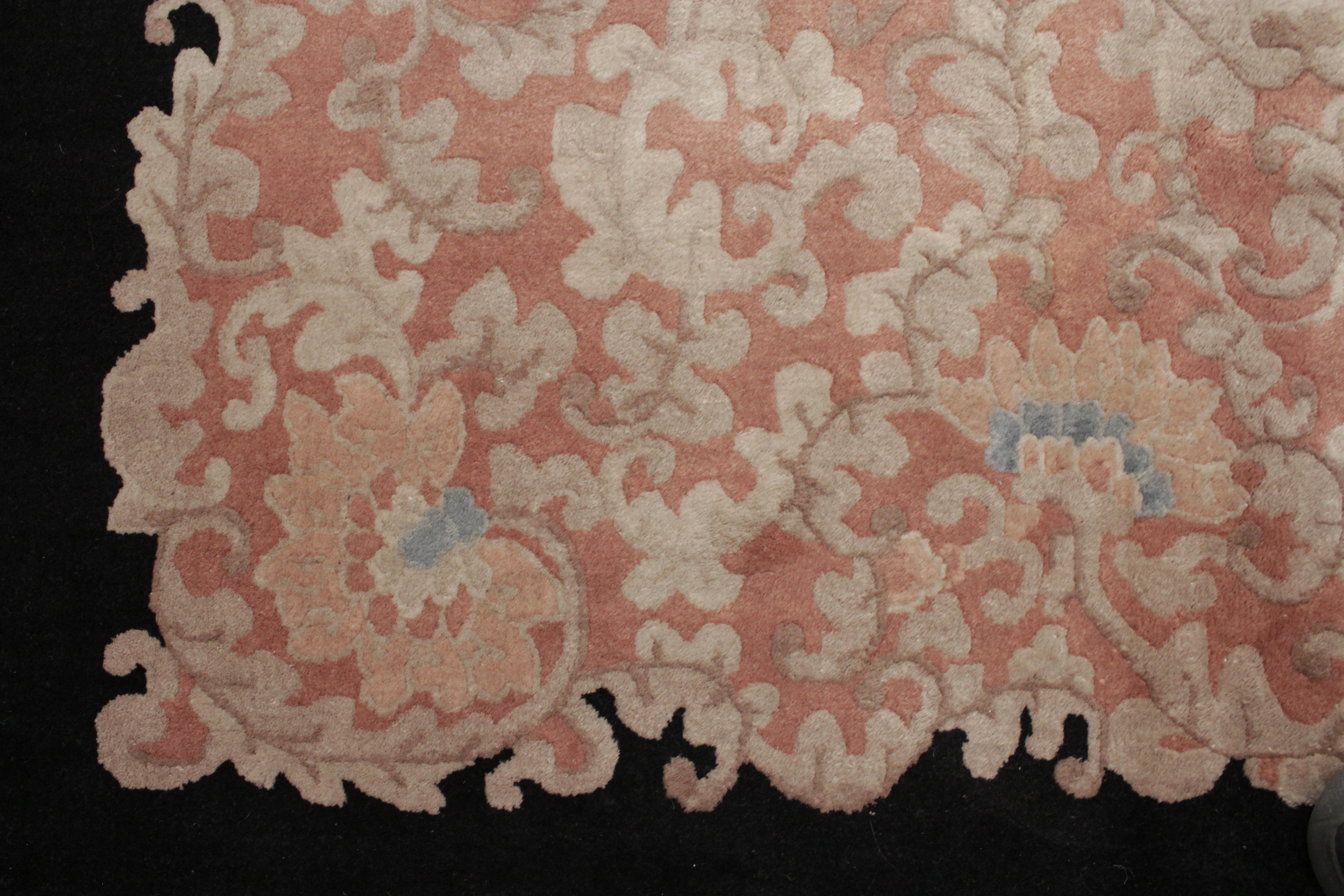 Hand-Knotted Antique Art Deco Chinese Carpet by Helen Fette For Sale