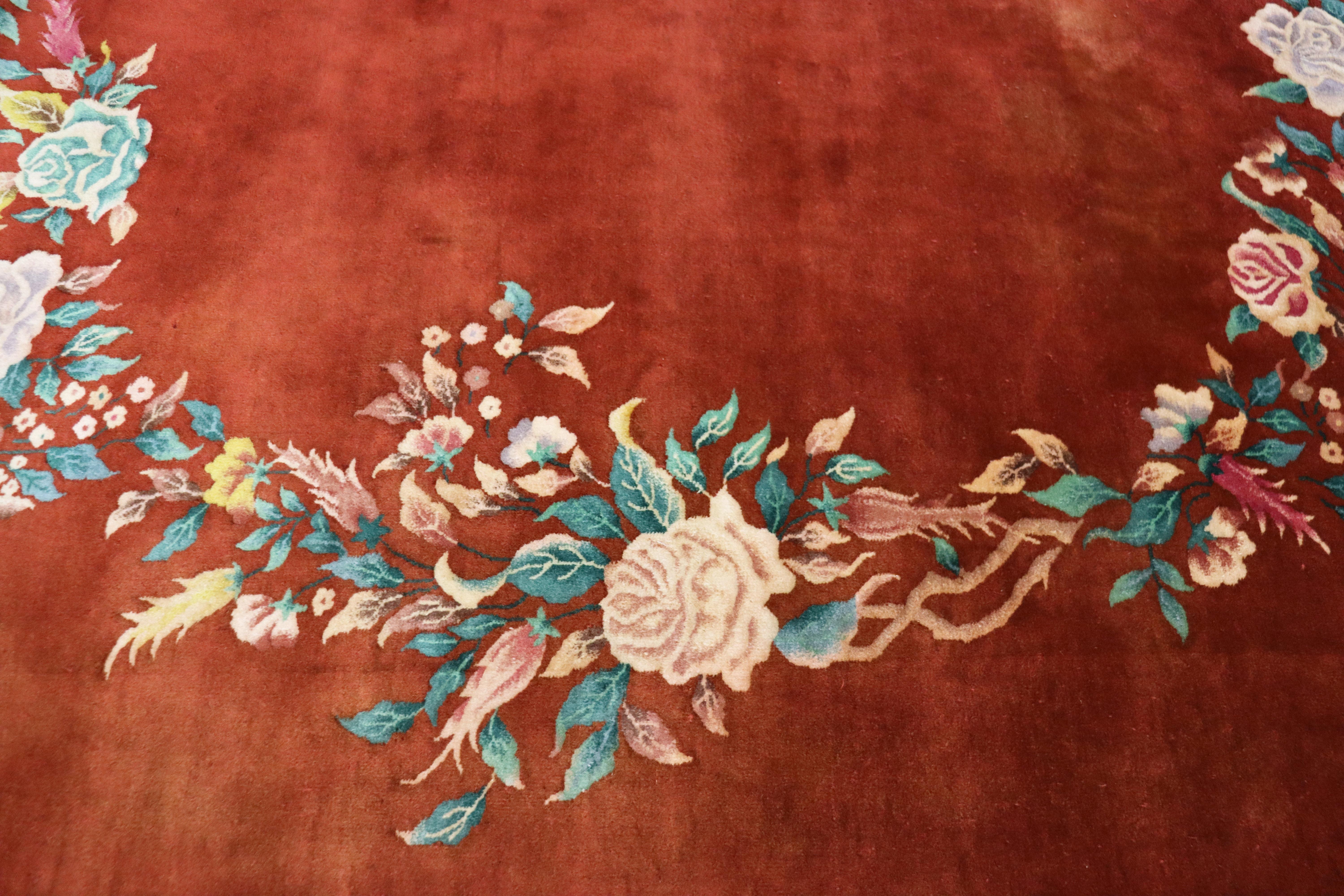 Antique Art Deco Chinese Carpet, Classic 1