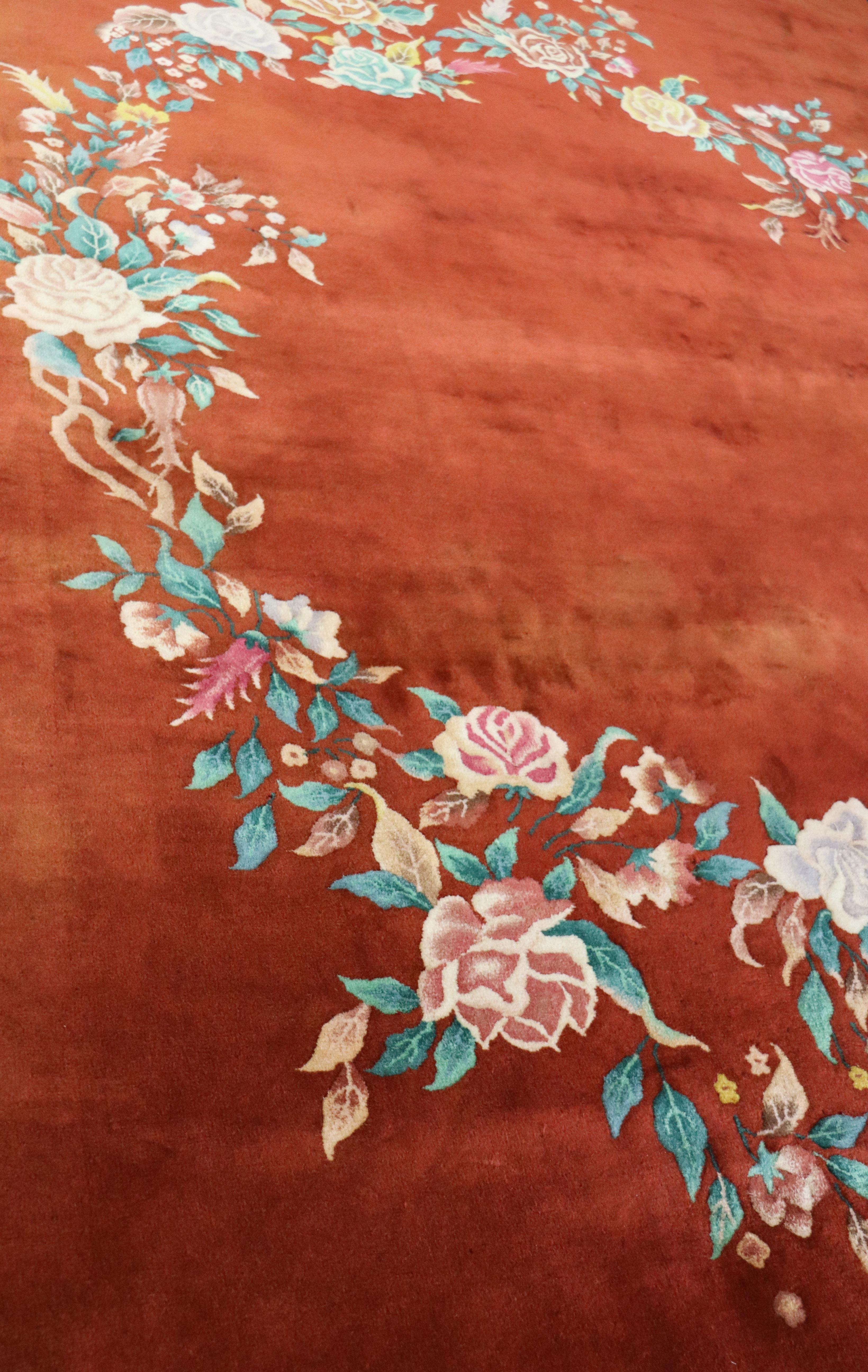 Antique Art Deco Chinese Carpet, Classic 4