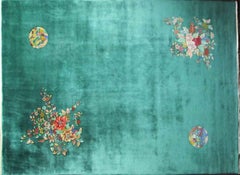 Antique Art Deco Chinese Carpet, Dragon and Paradise