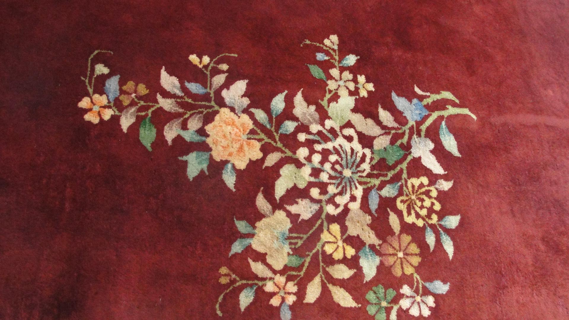 Antique Art Deco Chinese Carpet, 6'6