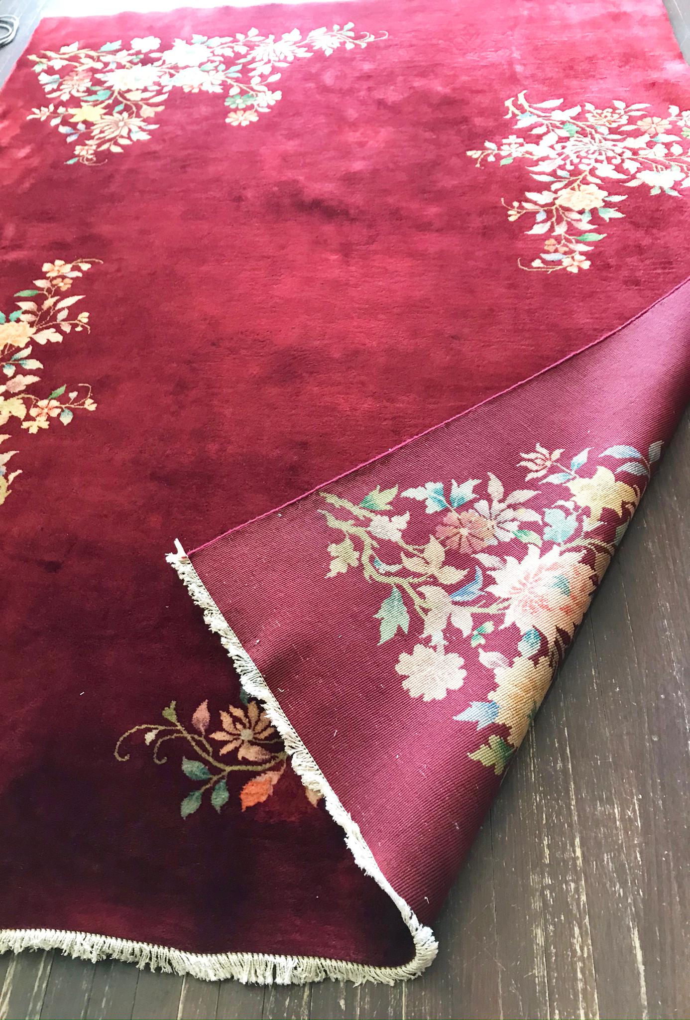 Antique Art Deco Chinese Carpet, 6'6