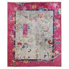 Antique Art Deco Chinese Carpet, Most Amazing