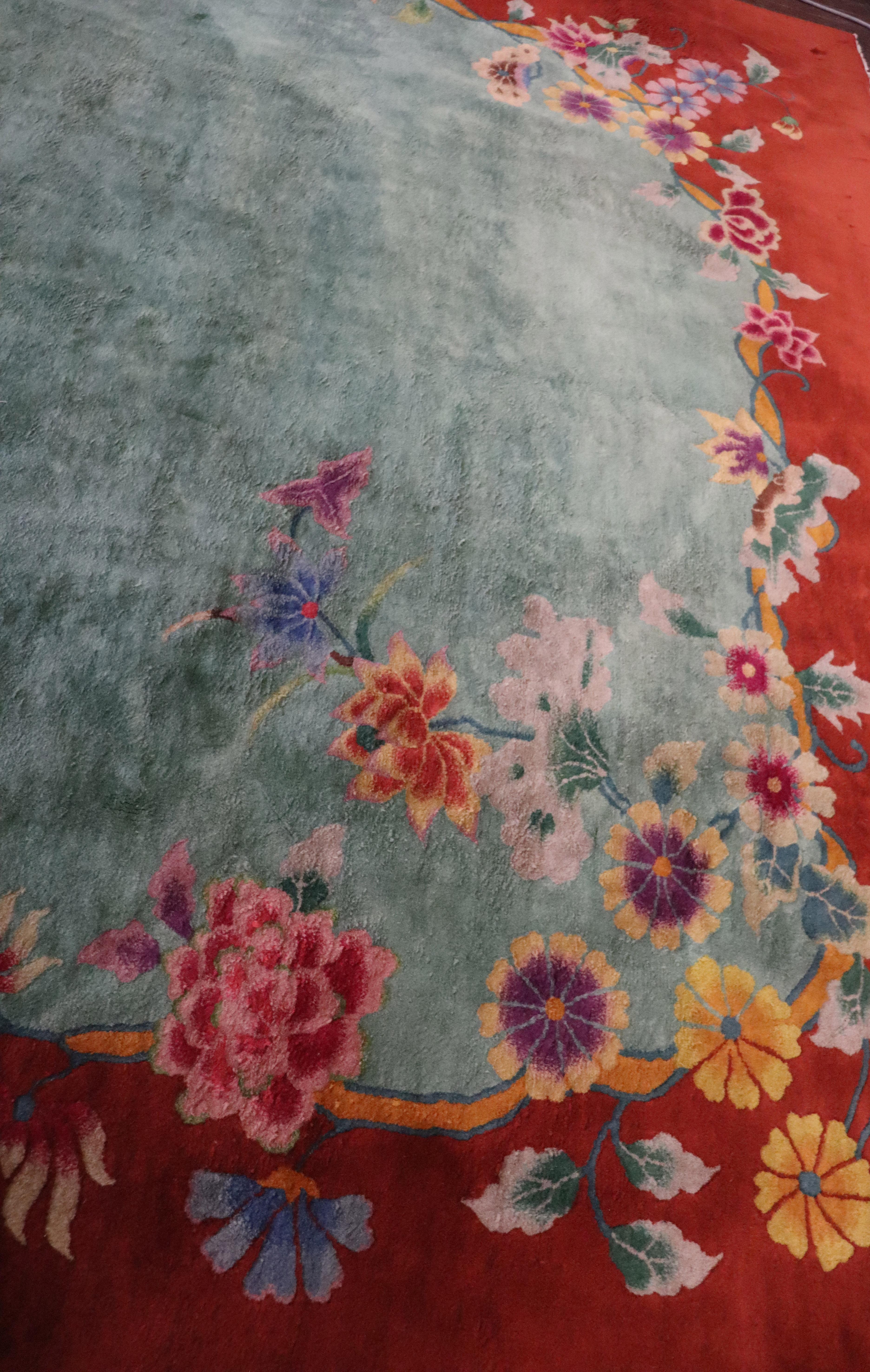 Antique Art Deco Chinese Carpet, Most Pleasant, 8'9
