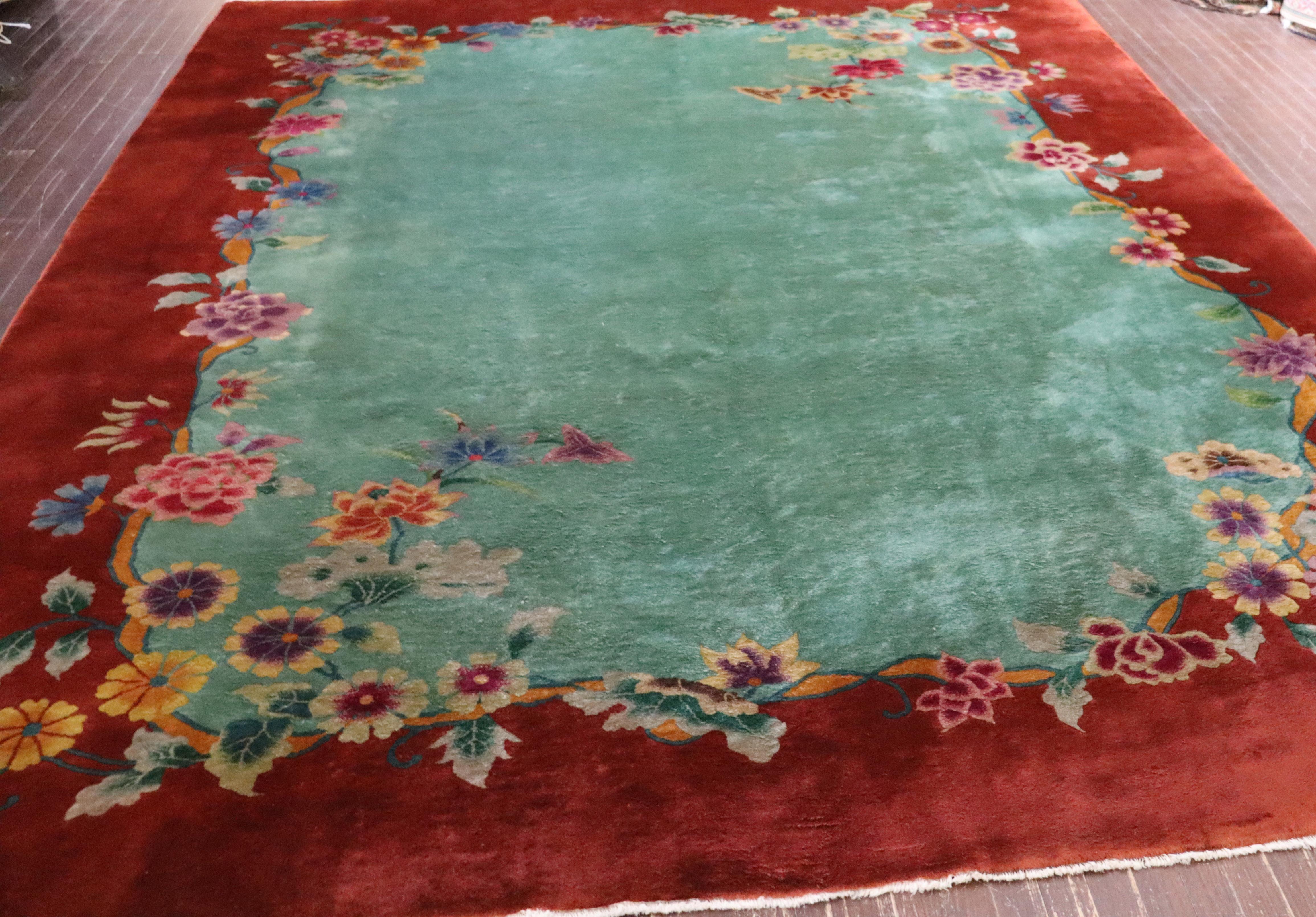 Antique Art Deco Chinese Carpet, Most Pleasant, 8'9