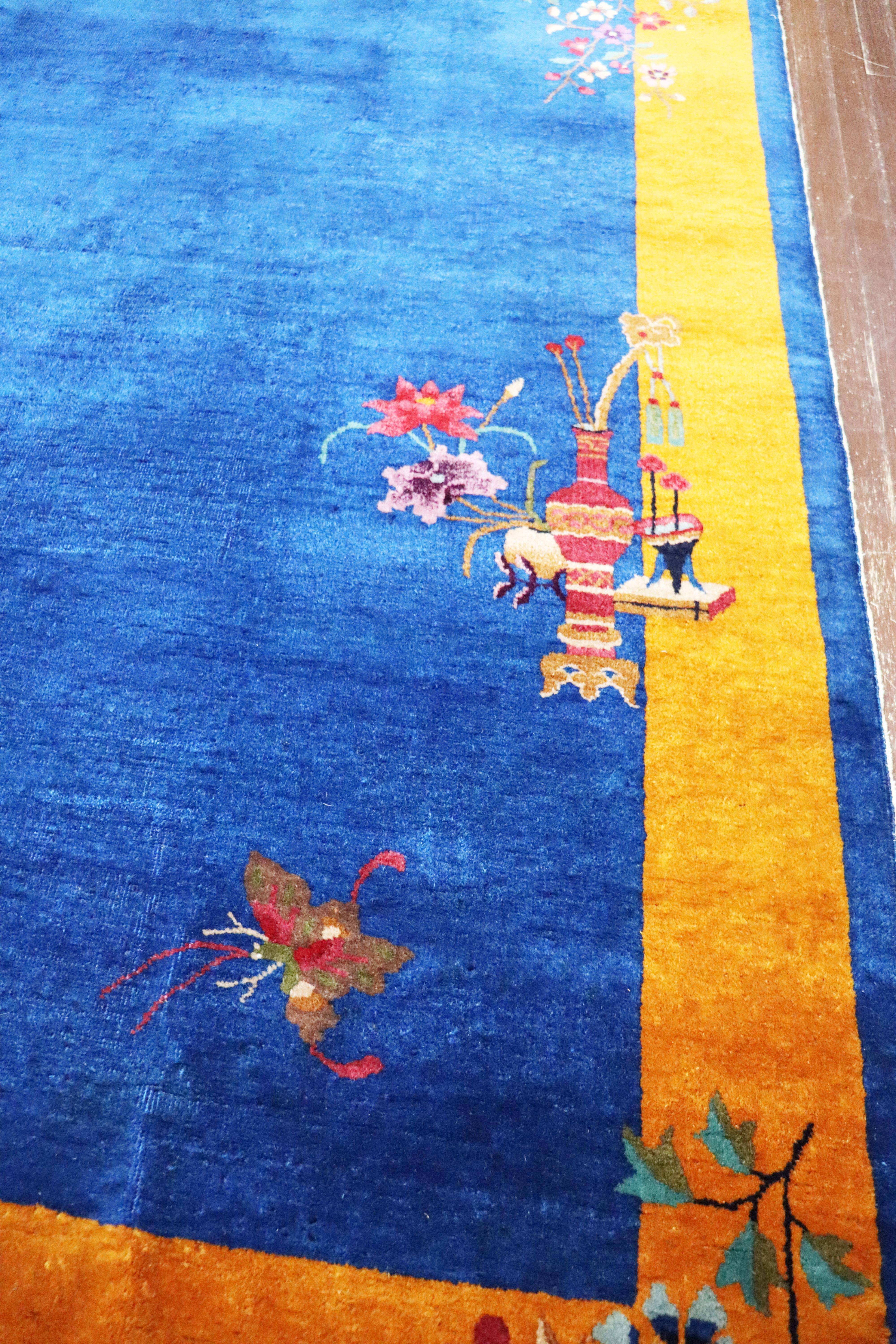 Antique Art Deco Chinese Carpet, Popular 2