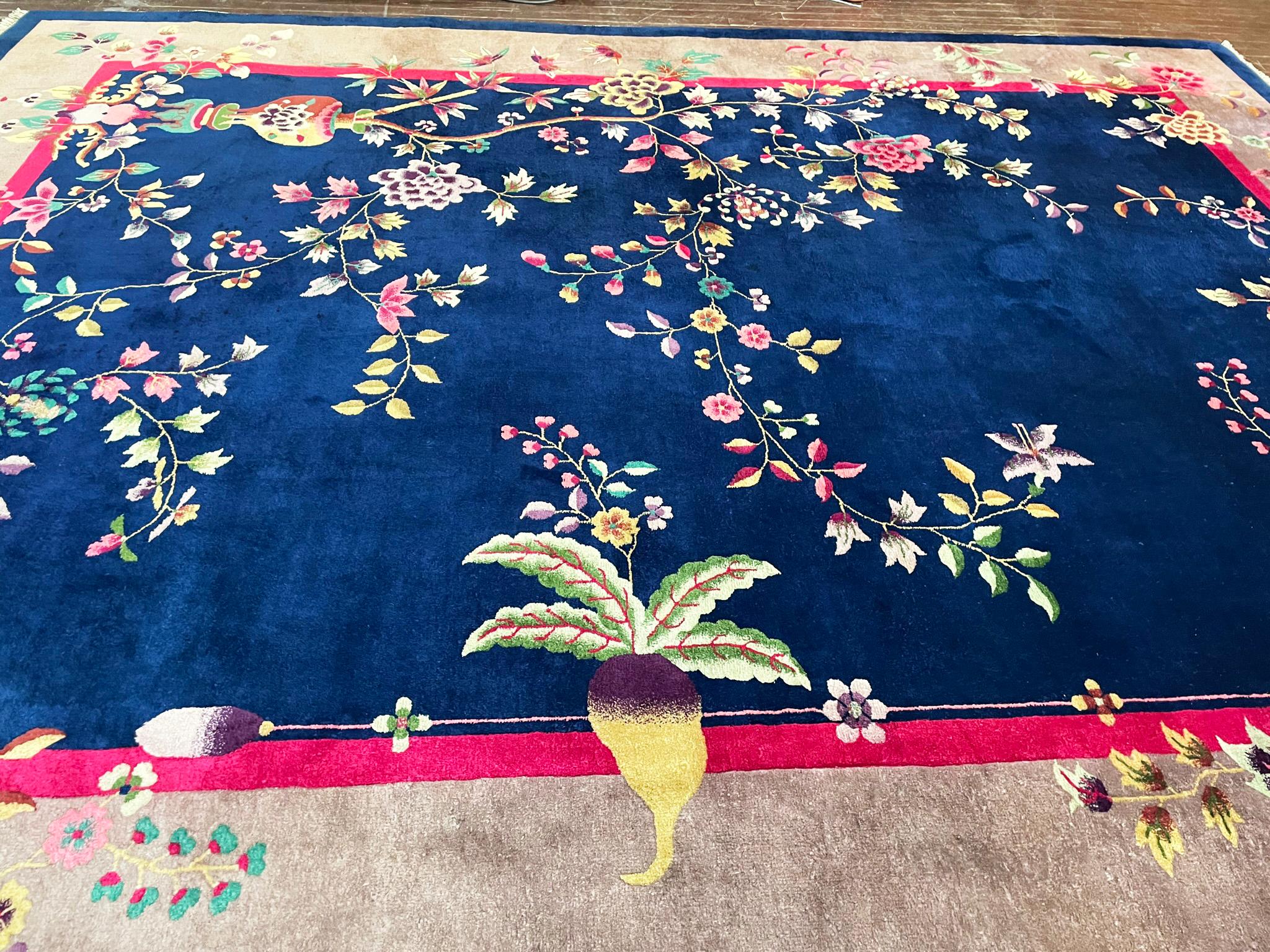 Antique Art Deco Chinese Carpet, Richness, circa 1920, #17399 For Sale 2