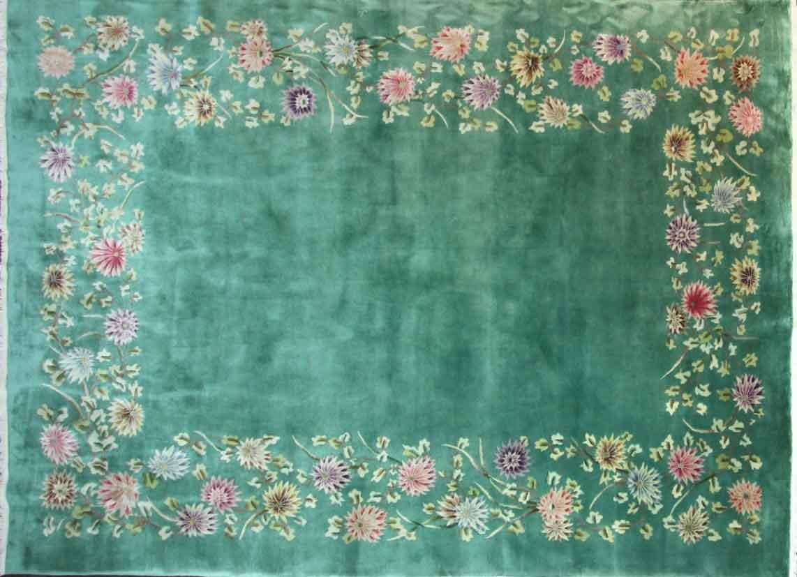 Antique Art Deco Chinese carpet, wedding carpet 8'7