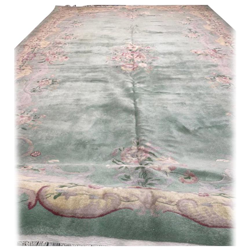 Vintage/Antique Art Deco Chinese Oriental Carpet, Over Size 11'8 x 19'8"