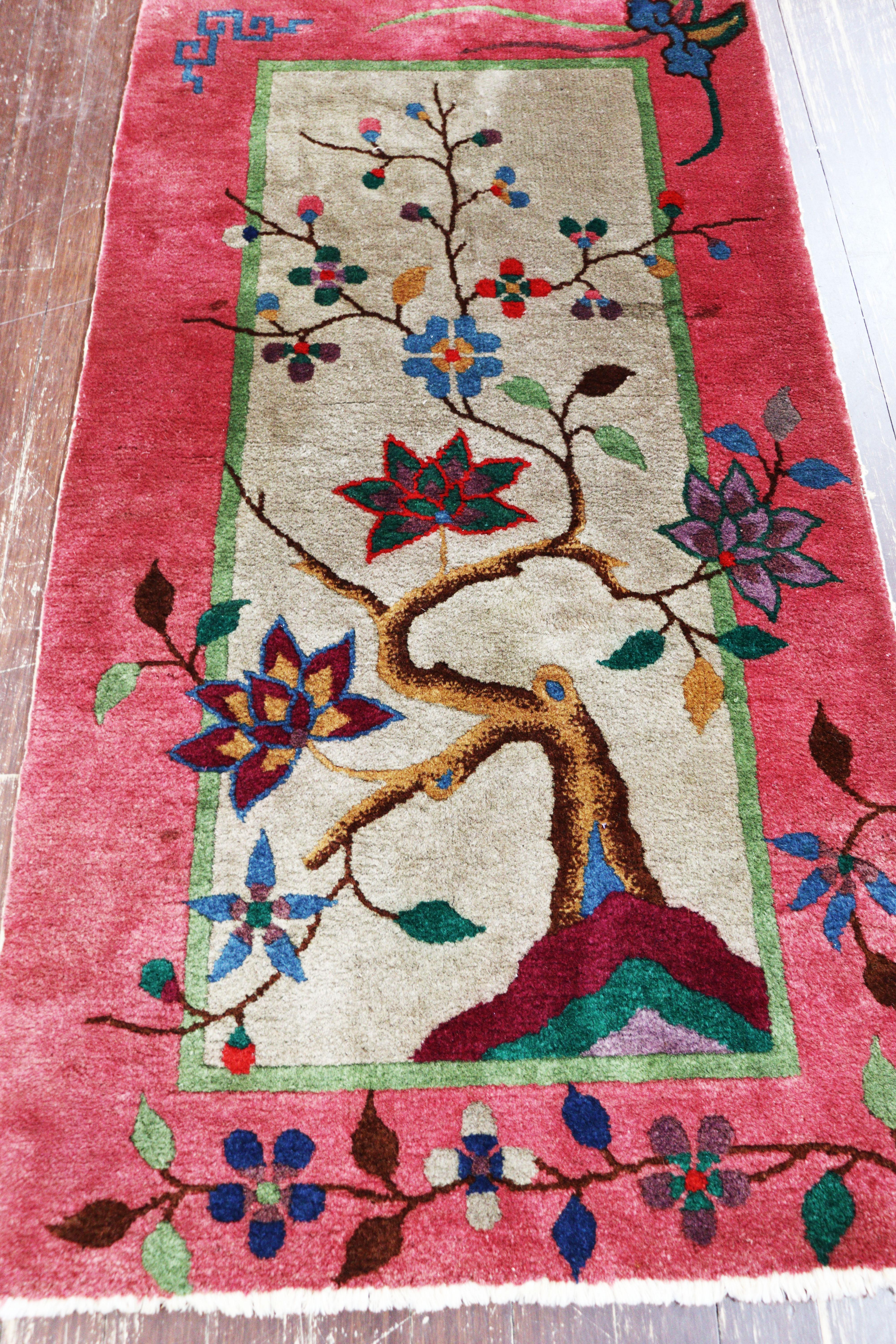 20th Century Antique Art Deco Chinese Oriental Rug