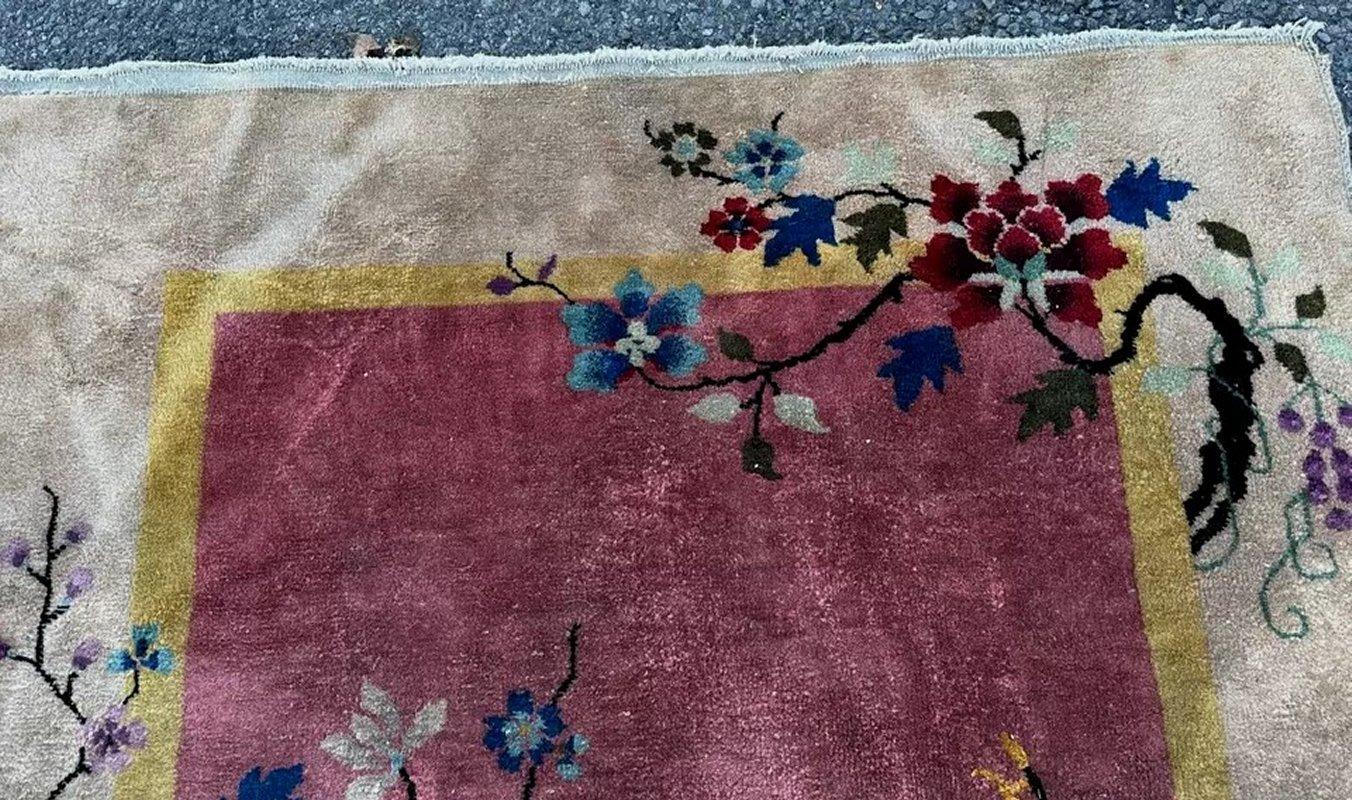 ANTIQUE ART DECO Chinese Oriental Rug  - 80